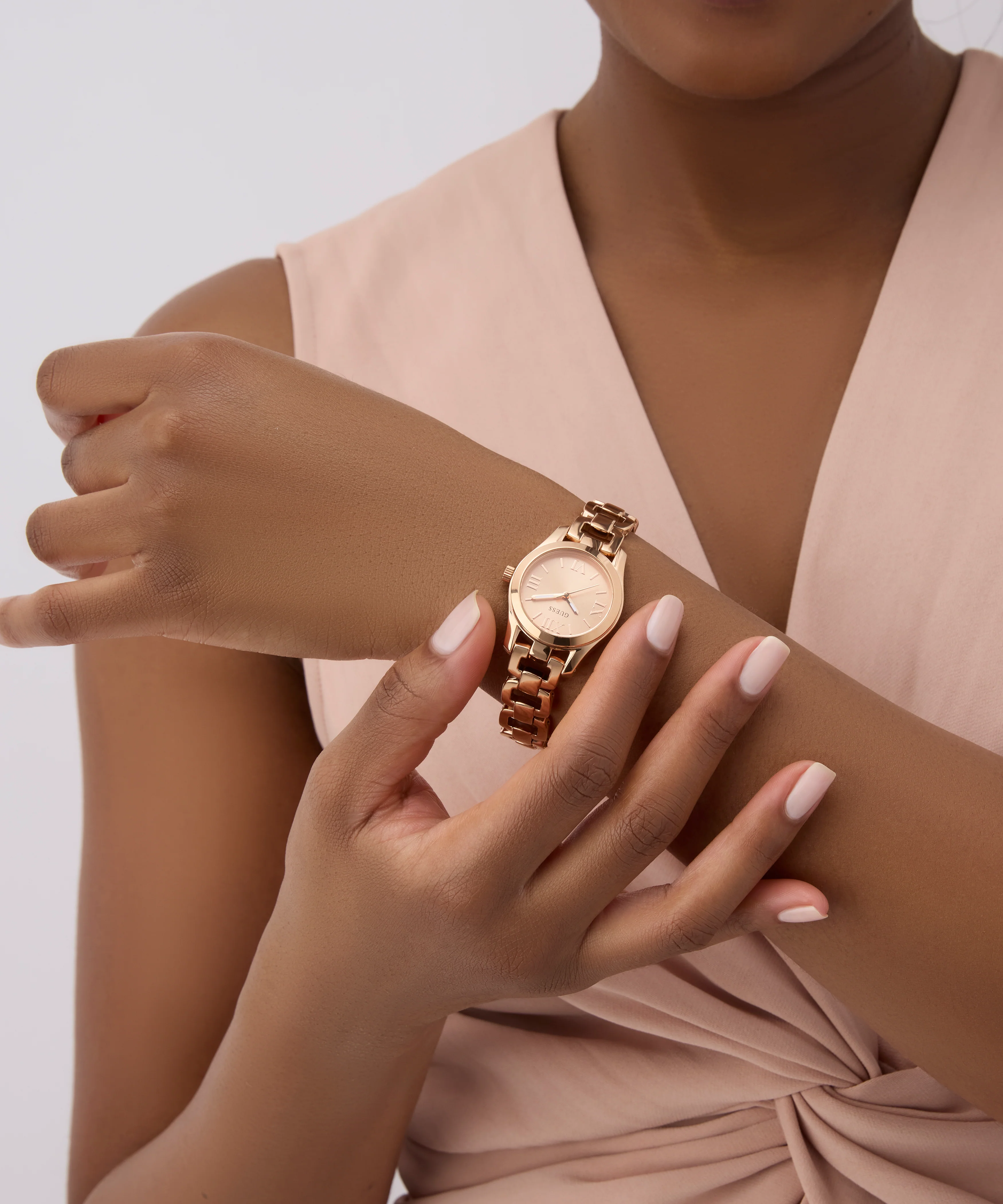 GUESS Ladies Rose Gold Tone Analog Watch - Image 6