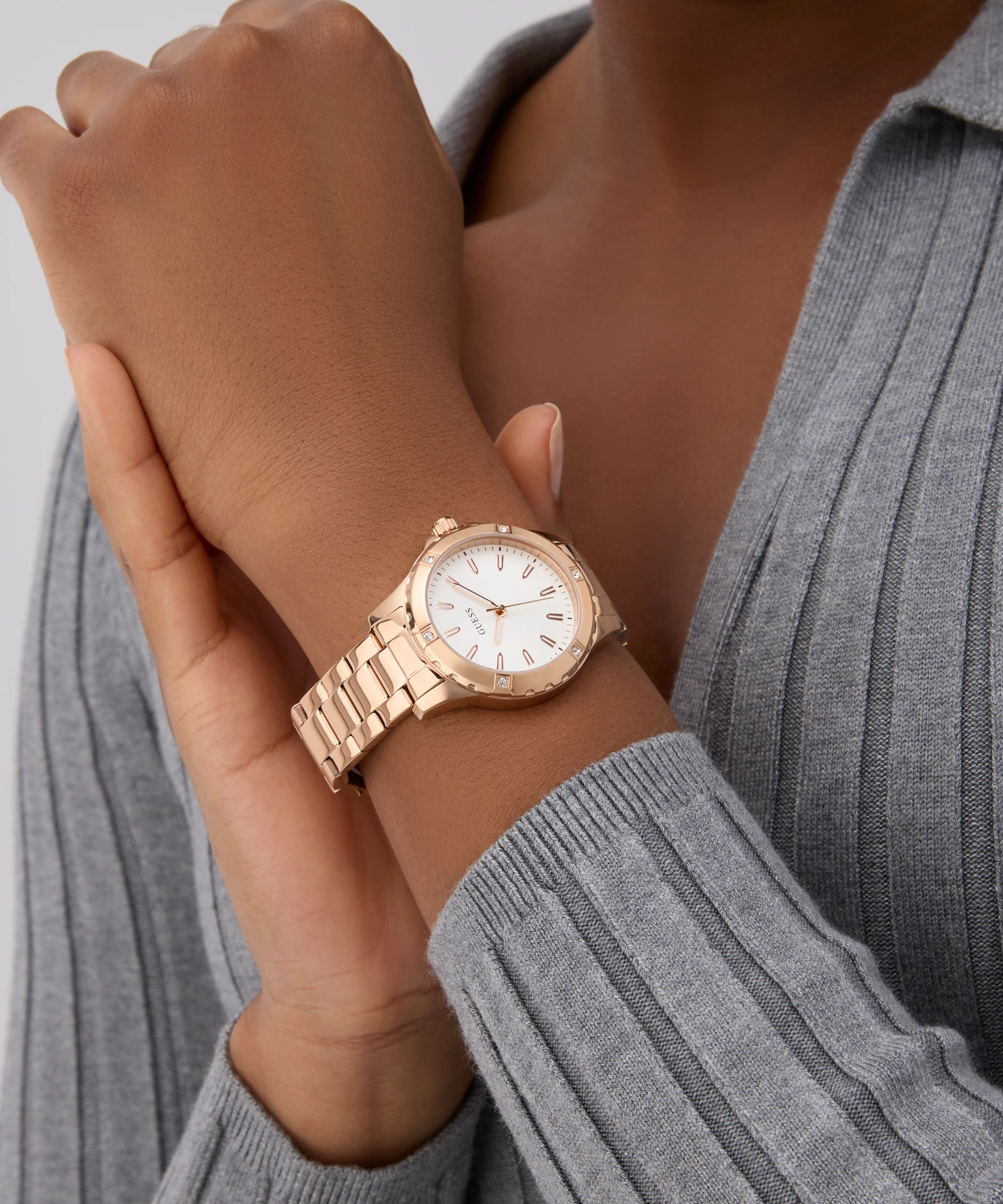 GUESS Ladies Rose Gold Tone Analog Watch - Image 2