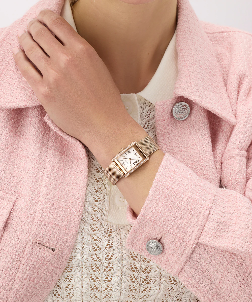 GUESS Ladies Rose Gold Tone Analog Watch - Image 4