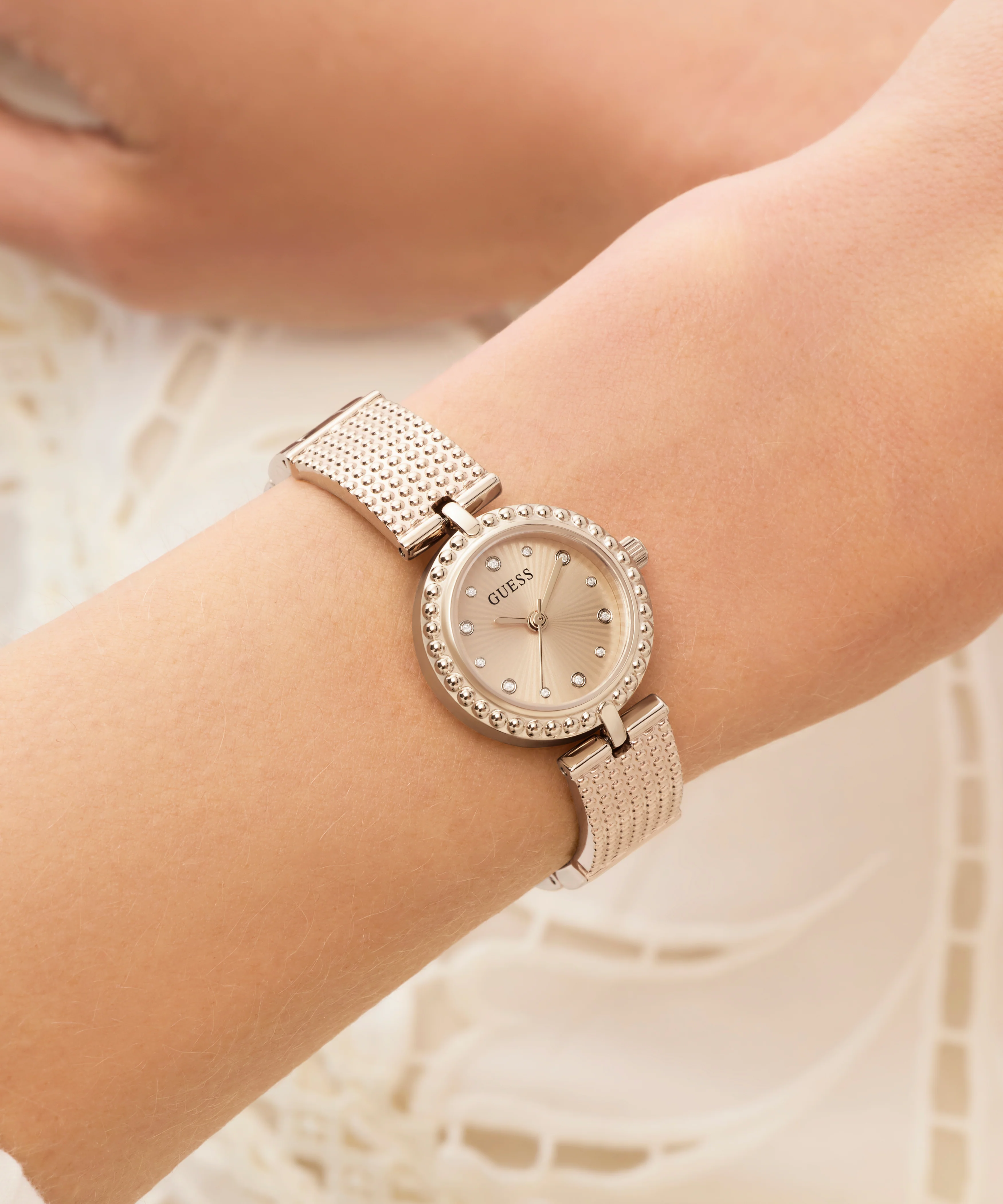 GUESS Ladies Rose Gold Tone Analog Watch - Image 6