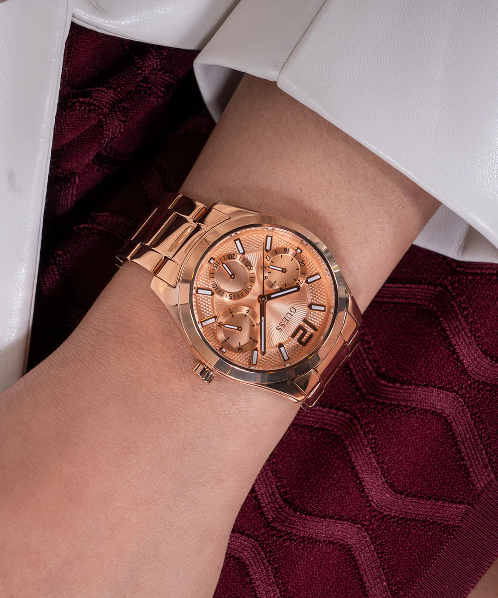 GUESS Ladies Rose Gold Tone Multi-function Watch - Image 3