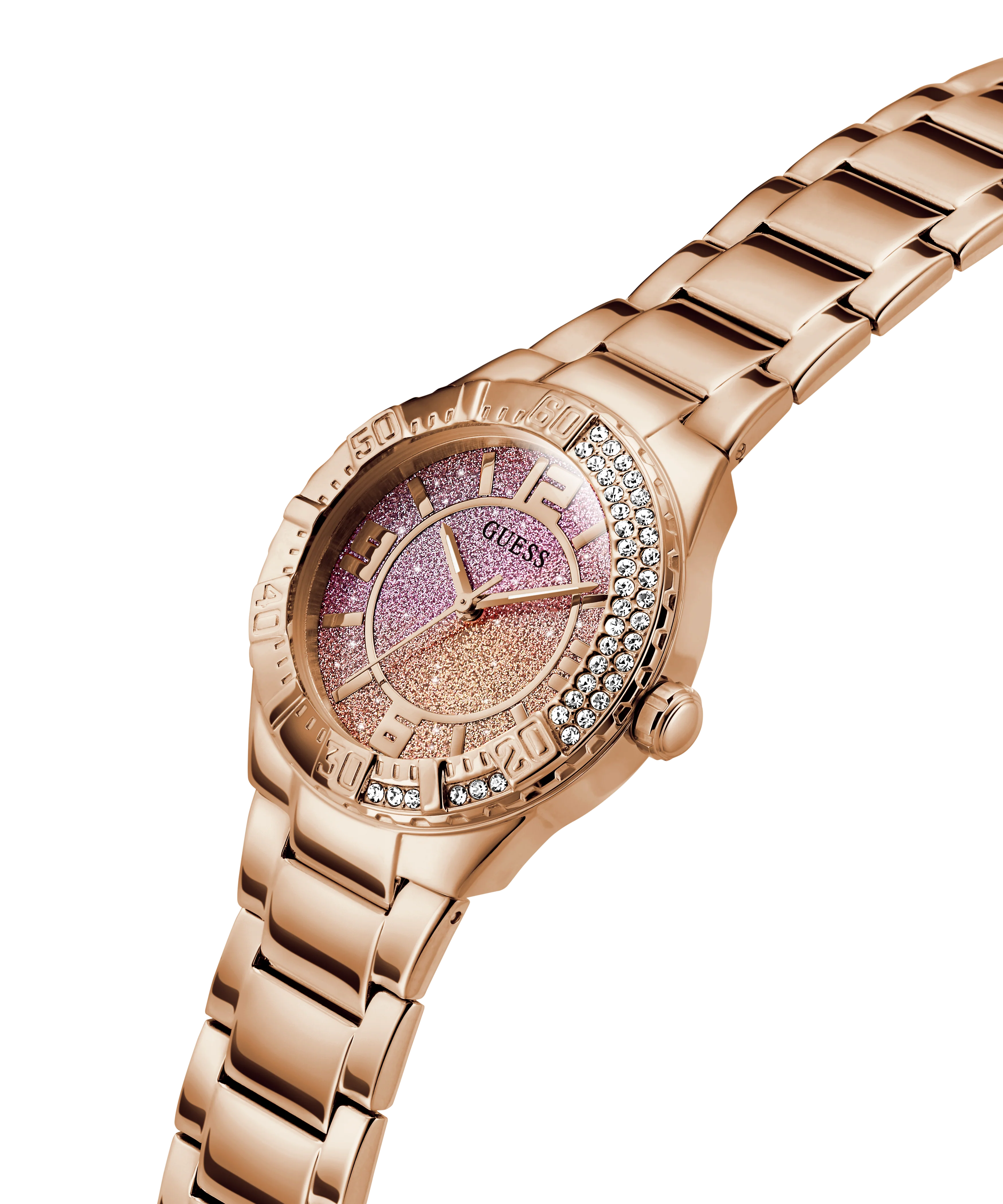 GUESS Ladies Rose Gold Tone Multi-function Watch - Image 2