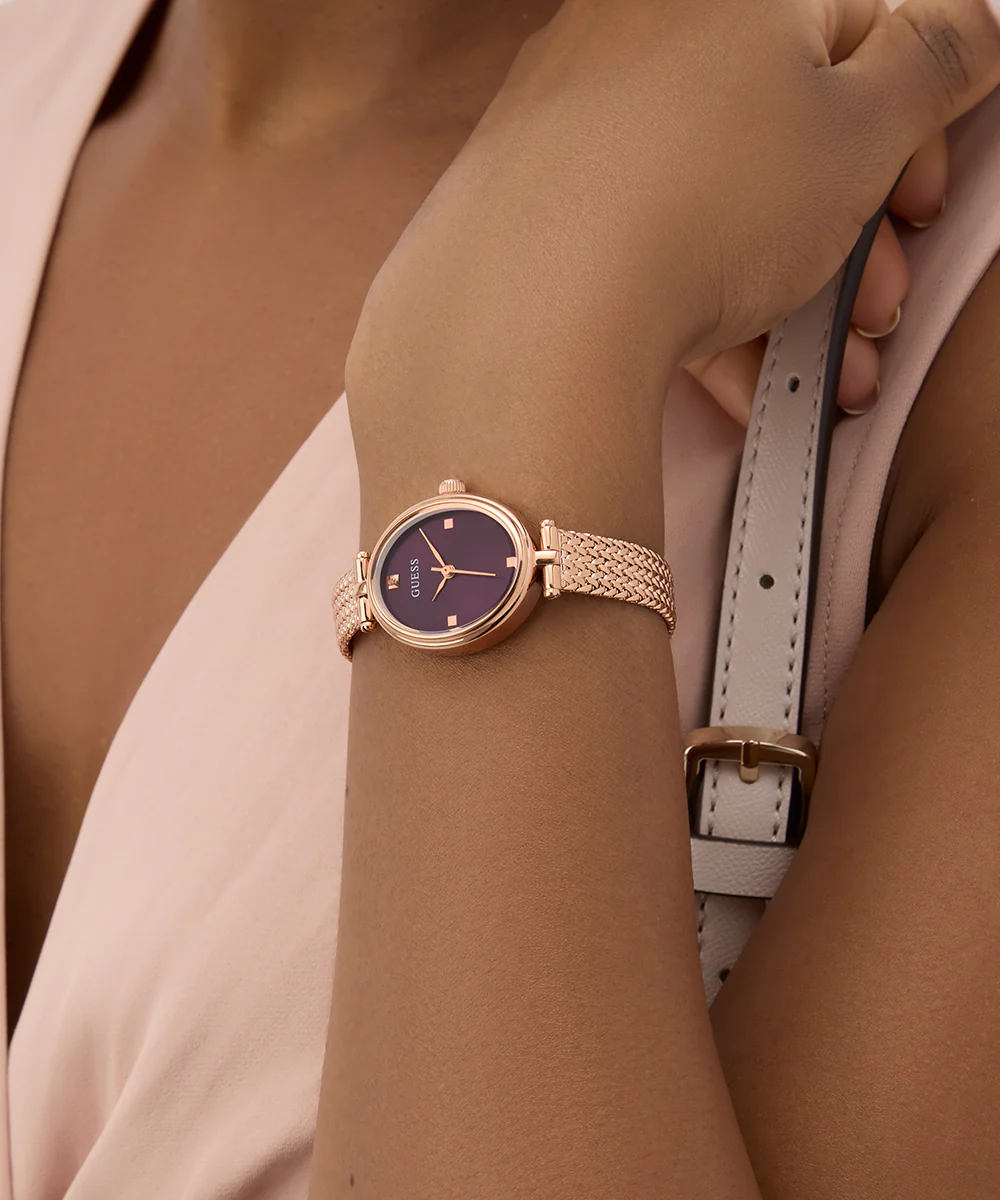 GUESS Ladies Ruby Rose Gold Tone Analog Watch - Image 3