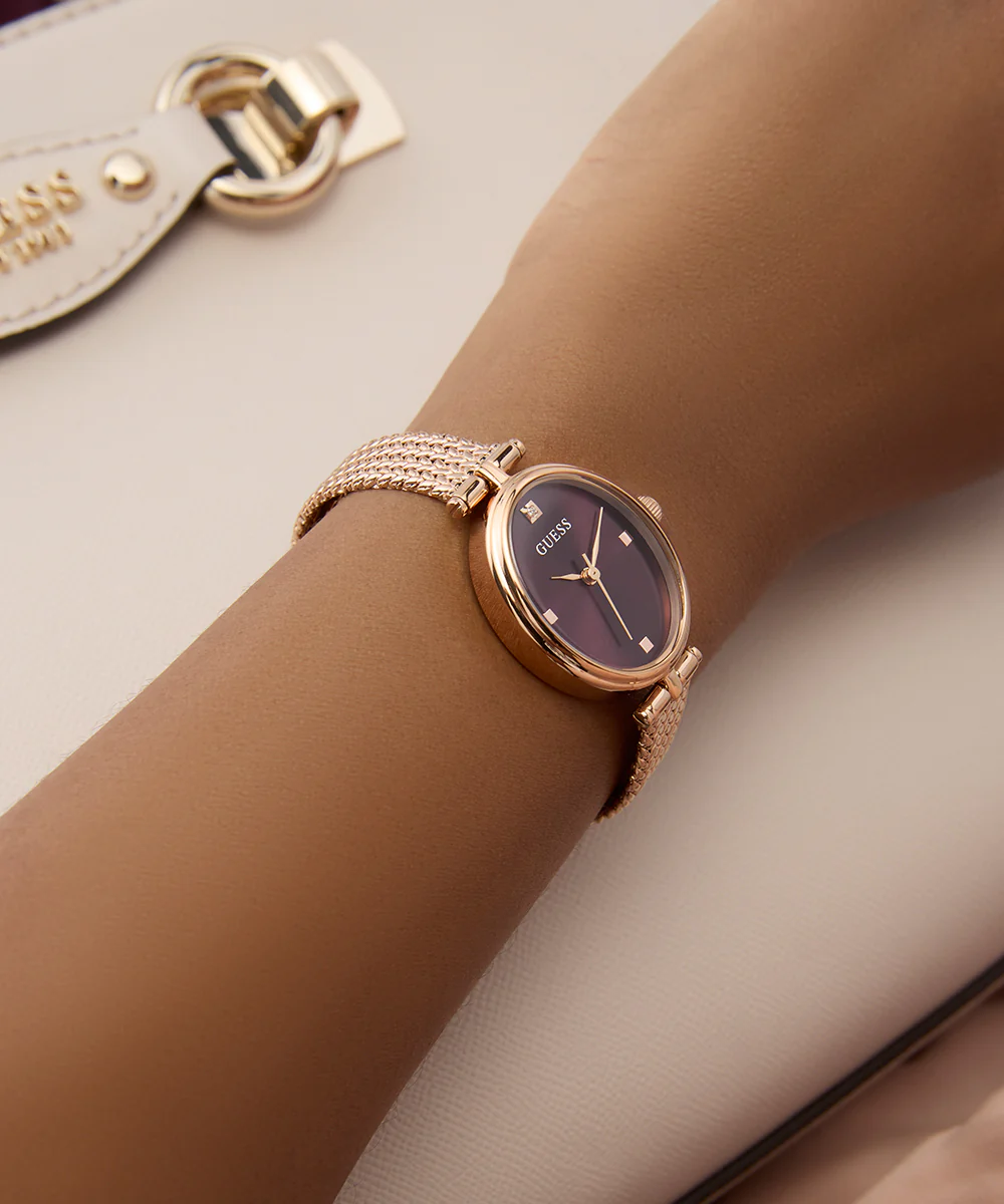 GUESS Ladies Ruby Rose Gold Tone Analog Watch - Image 6