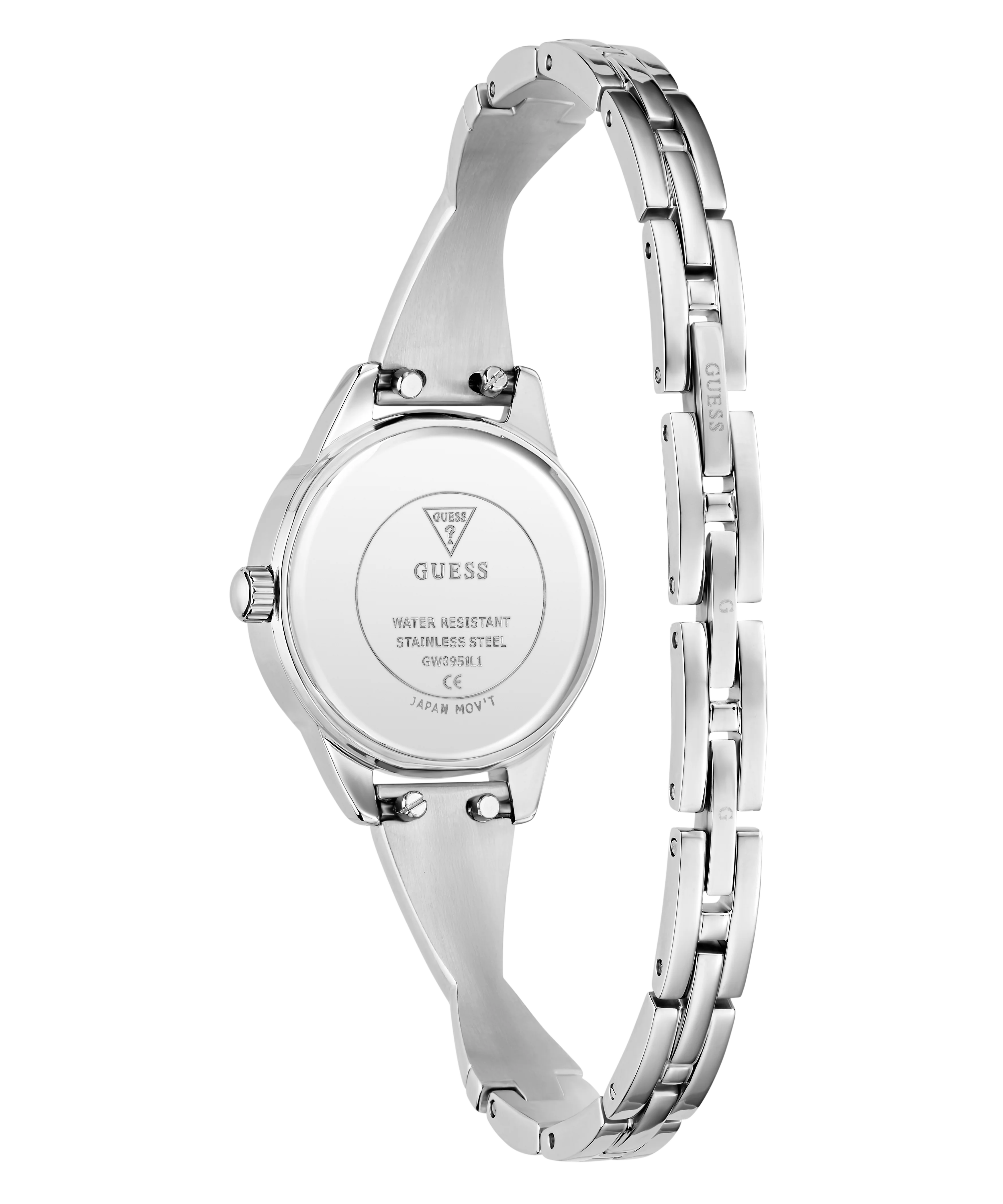 GUESS Ladies Silver Tone Analog Watch Gift Set - Image 4