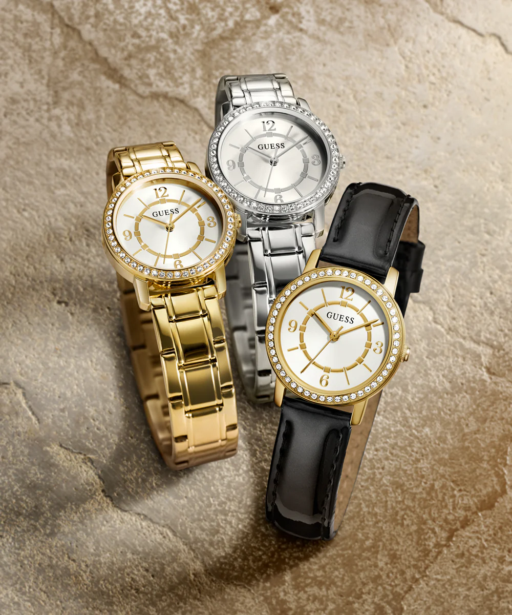 GUESS Ladies Silver Tone Analog Watch - Image 3