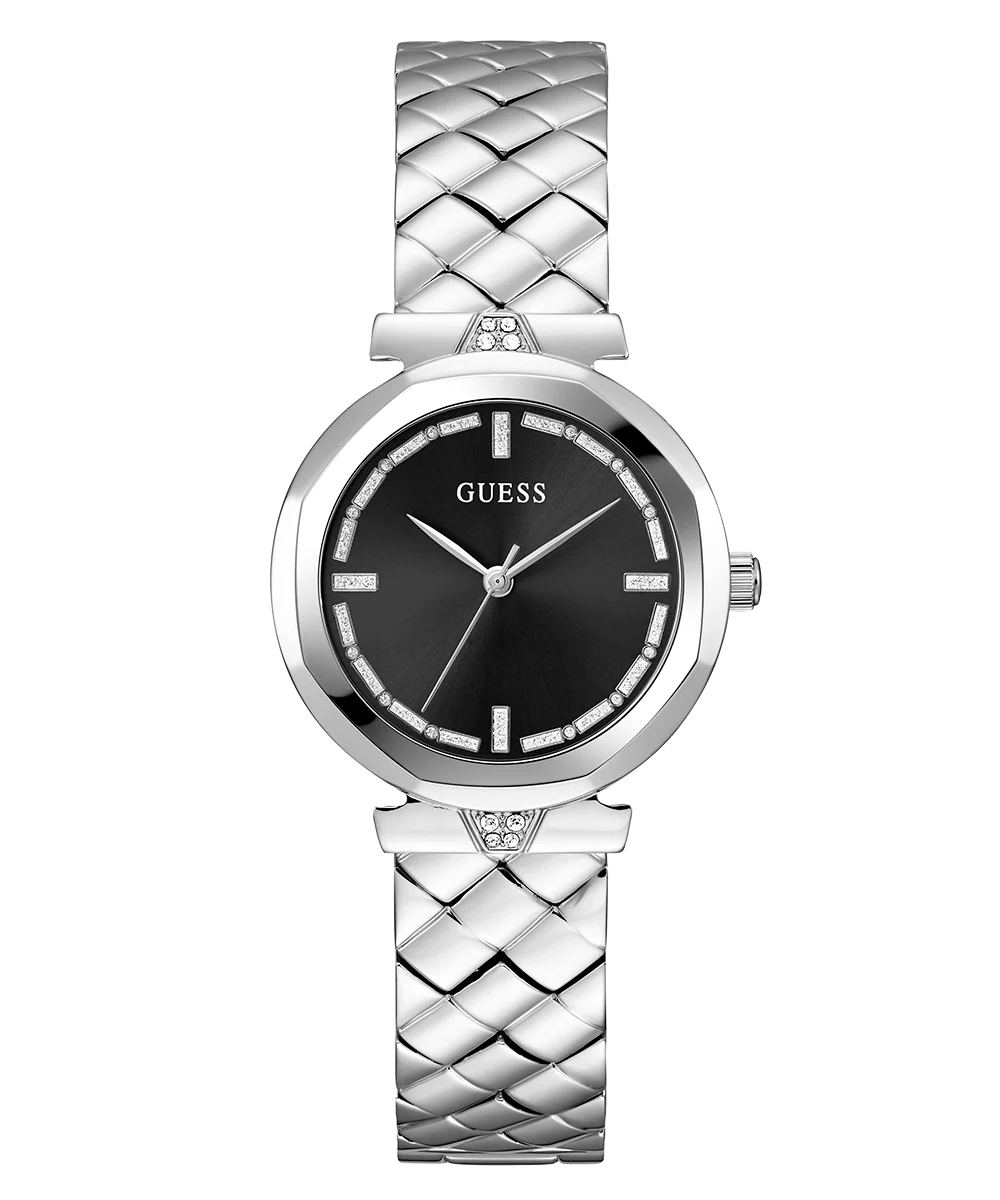 GUESS Ladies Silver Tone Analog Watch - Image 3
