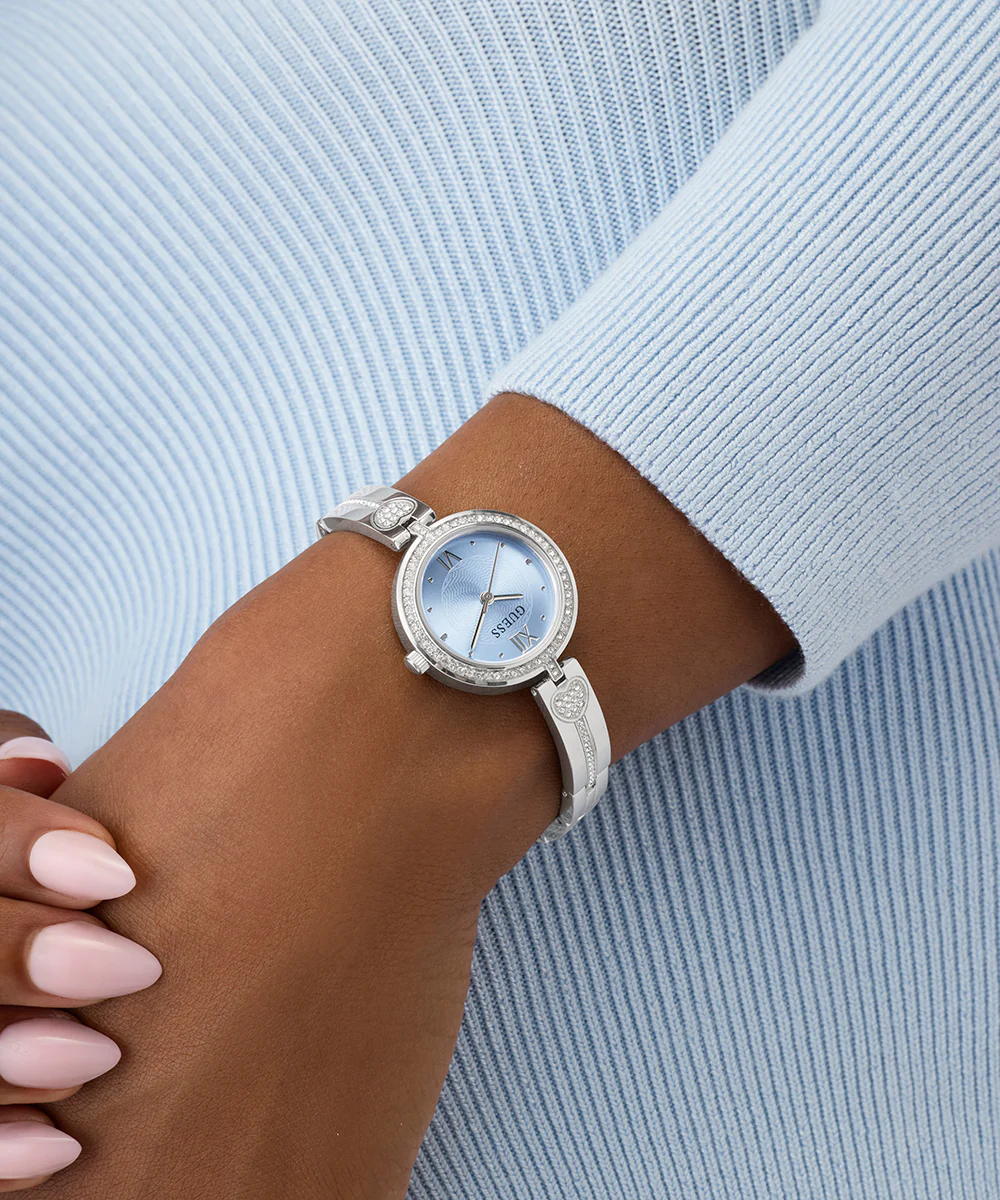 GUESS Ladies Silver Tone Analog Watch - Image 3