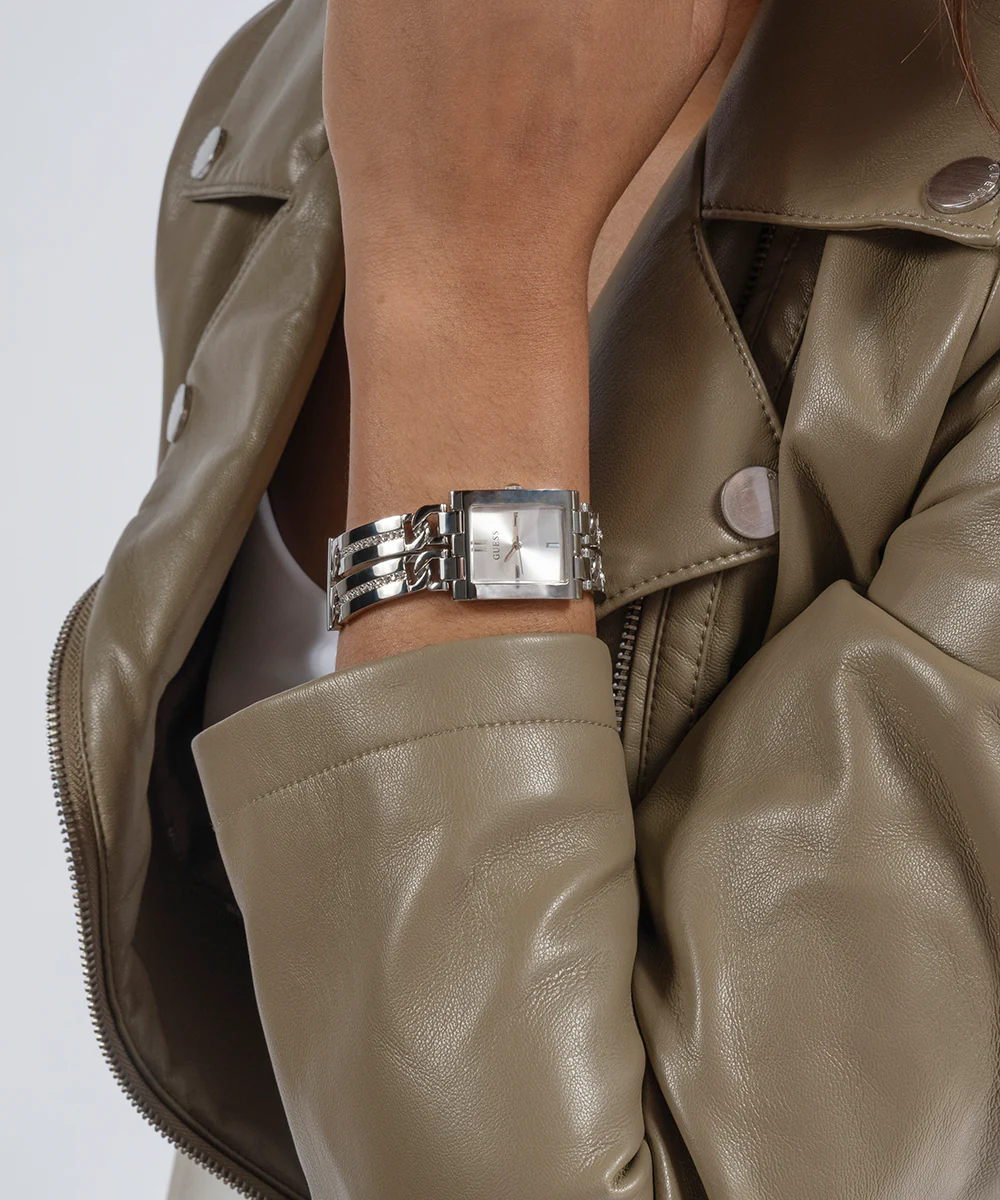 GUESS Ladies Silver Tone Analog Watch - Image 2