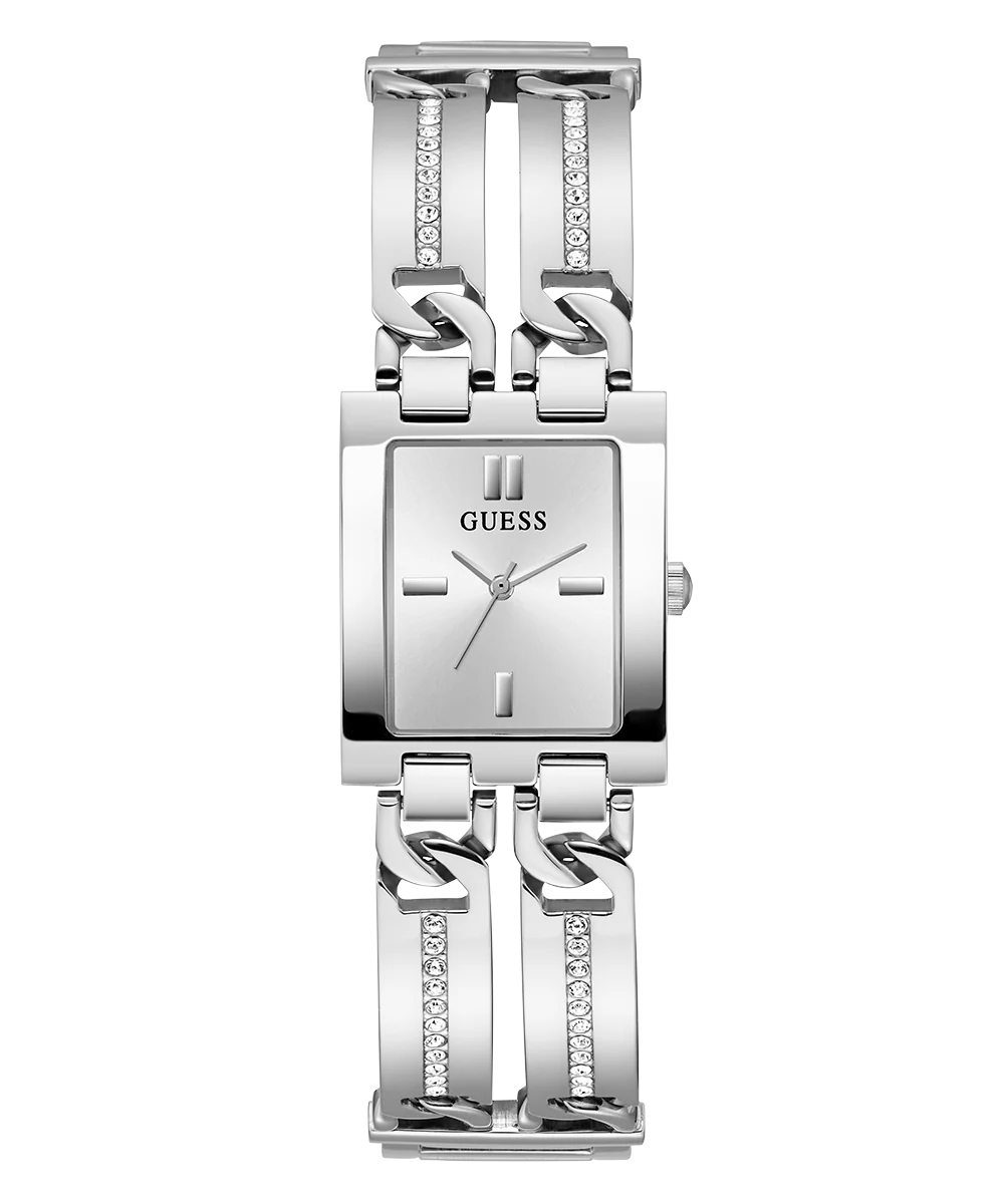 GUESS Ladies Silver Tone Analog Watch - Image 5