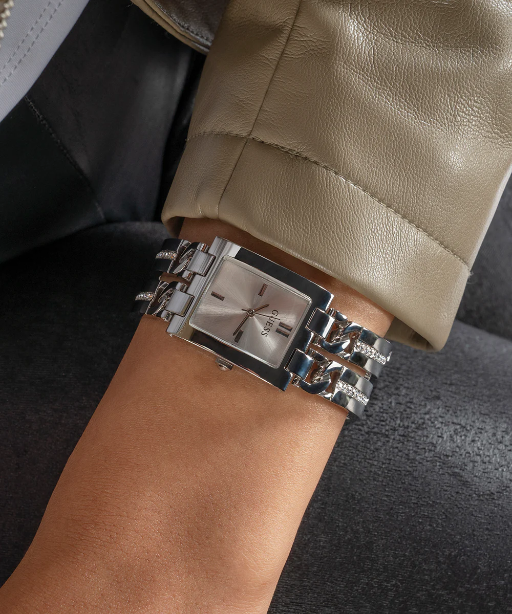 GUESS Ladies Silver Tone Analog Watch - Image 7