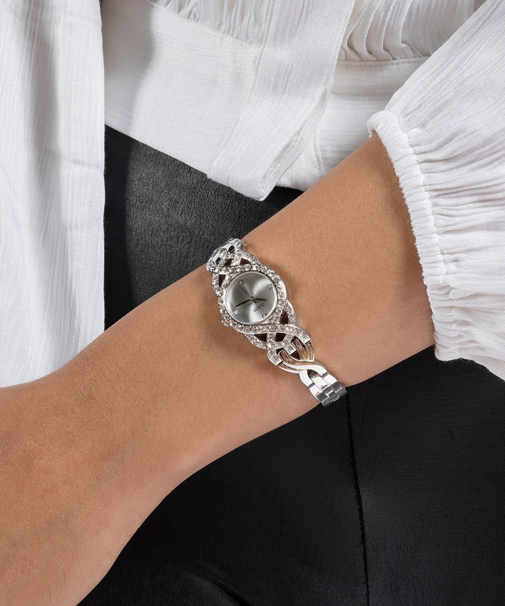 GUESS Ladies Silver Tone Analog Watch - Image 2