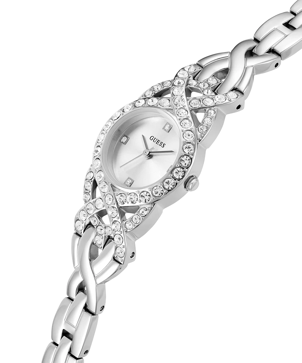 GUESS Ladies Silver Tone Analog Watch - Image 3