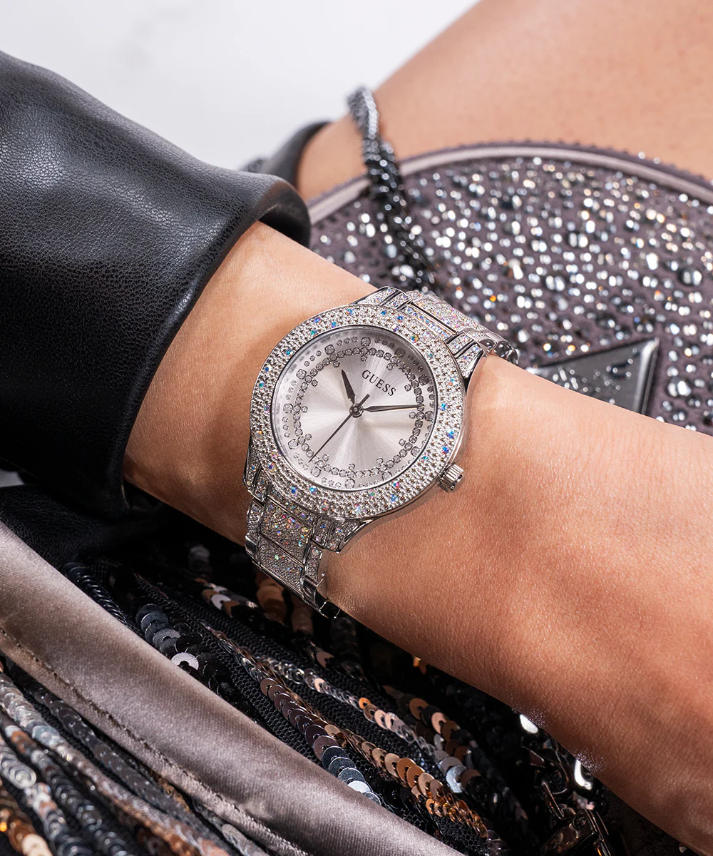 GUESS Ladies Silver Tone Analog Watch - Image 5