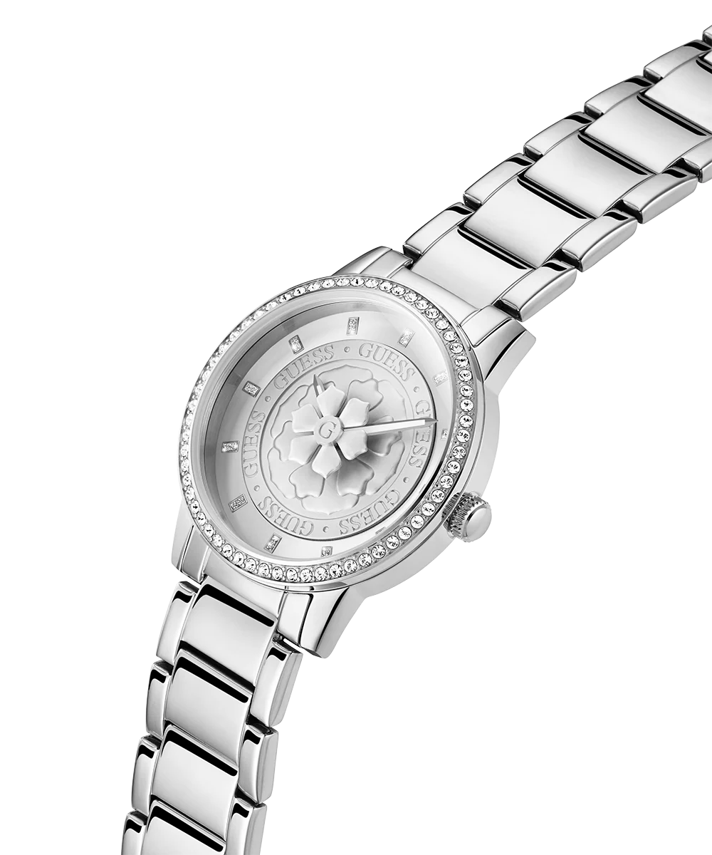 GUESS Ladies Silver Tone Analog Watch - Image 2