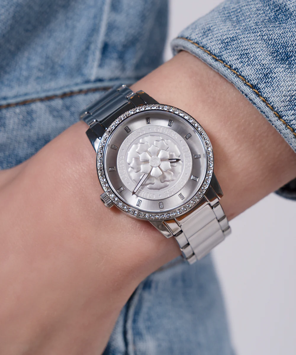 GUESS Ladies Silver Tone Analog Watch - Image 3