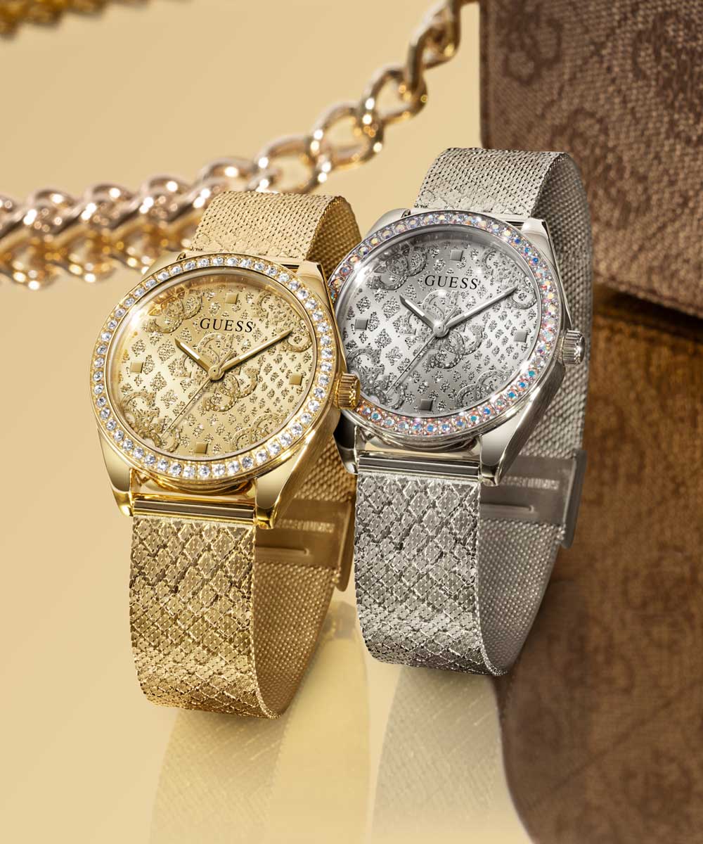 GUESS Ladies Silver Tone Analog Watch - Image 2
