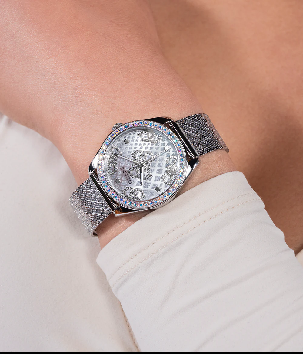 GUESS Ladies Silver Tone Analog Watch - Image 7