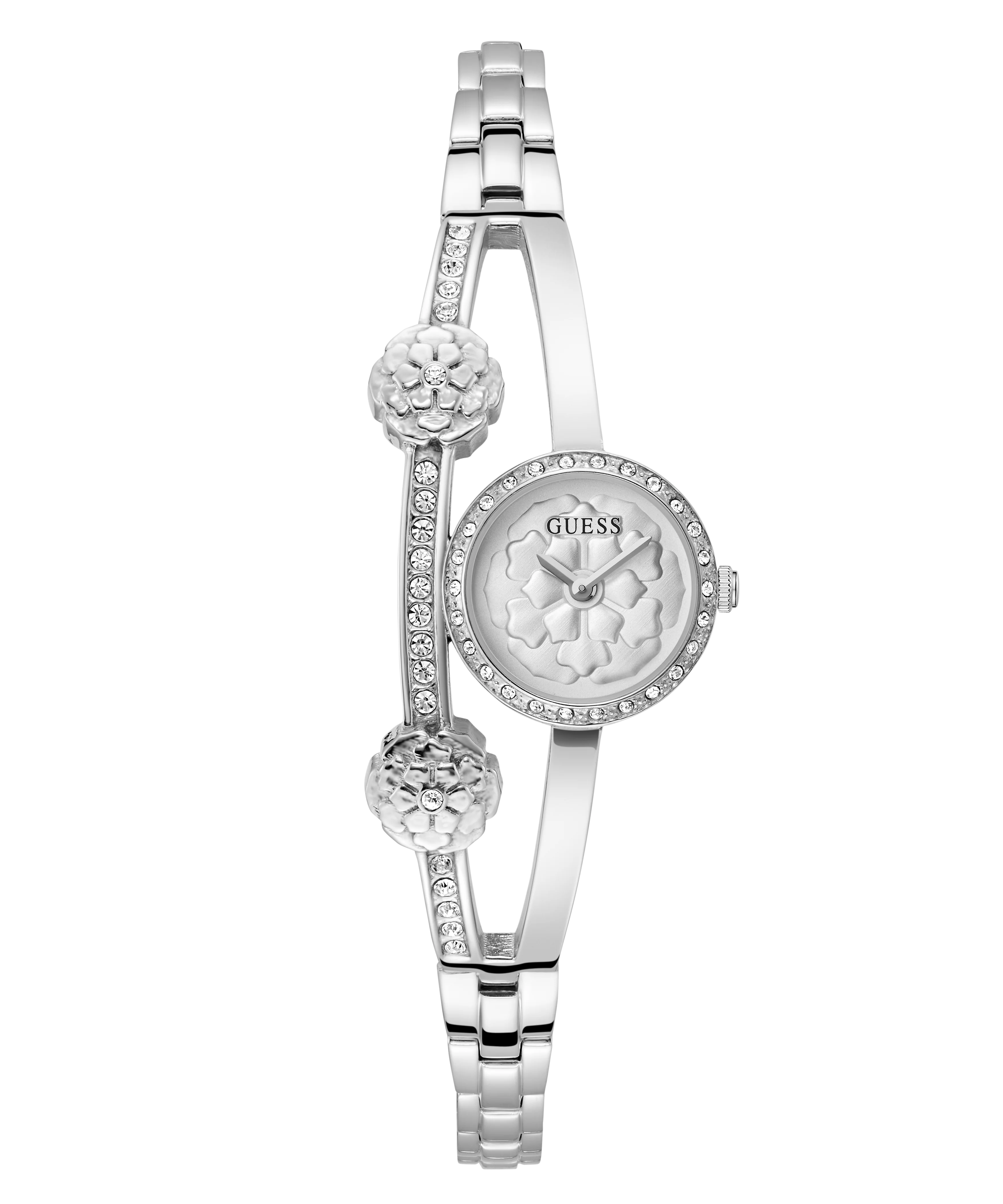 GUESS Ladies Silver Tone Analog Watch - Image 4