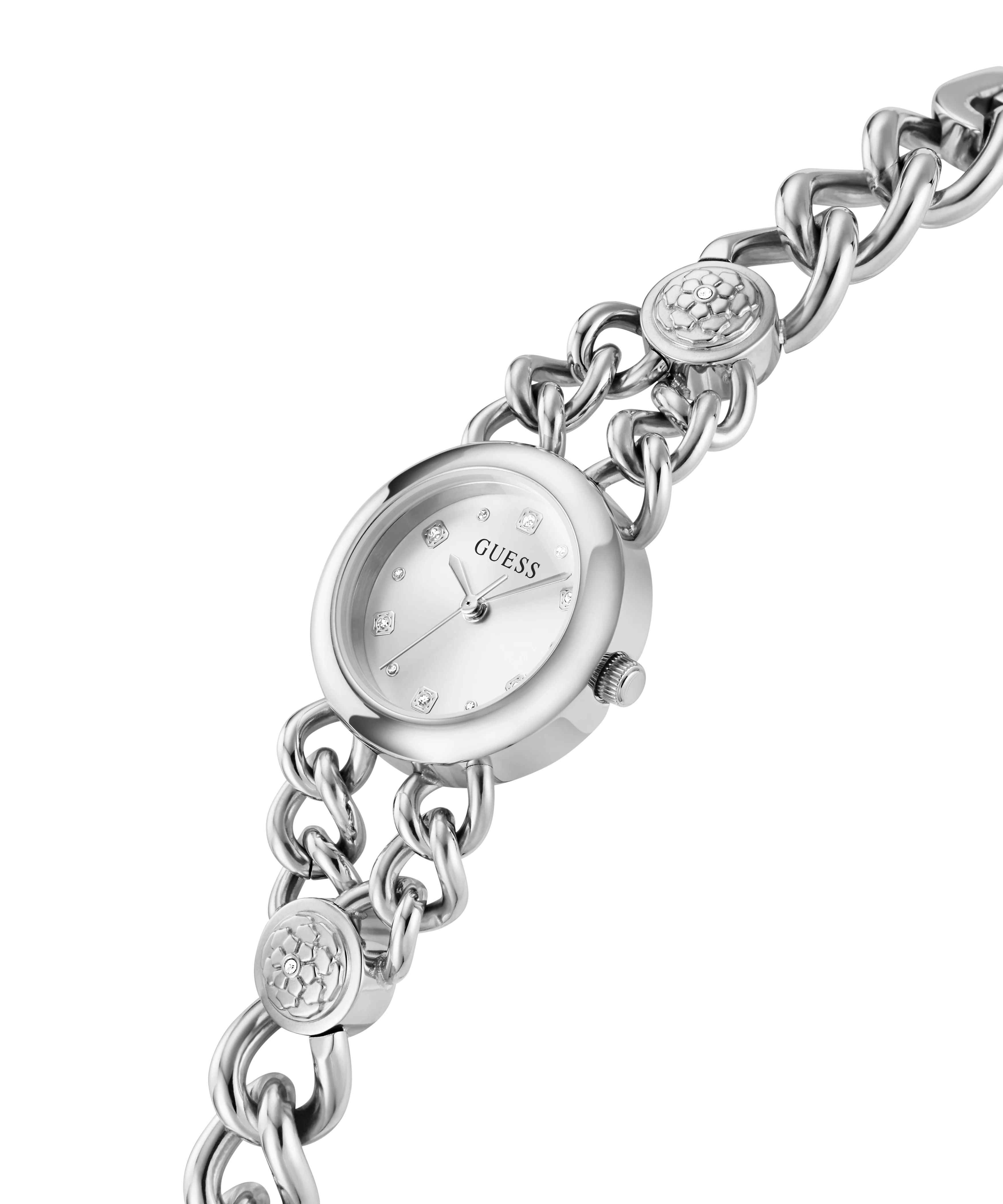 GUESS Ladies Silver Tone Analog Watch - Image 2