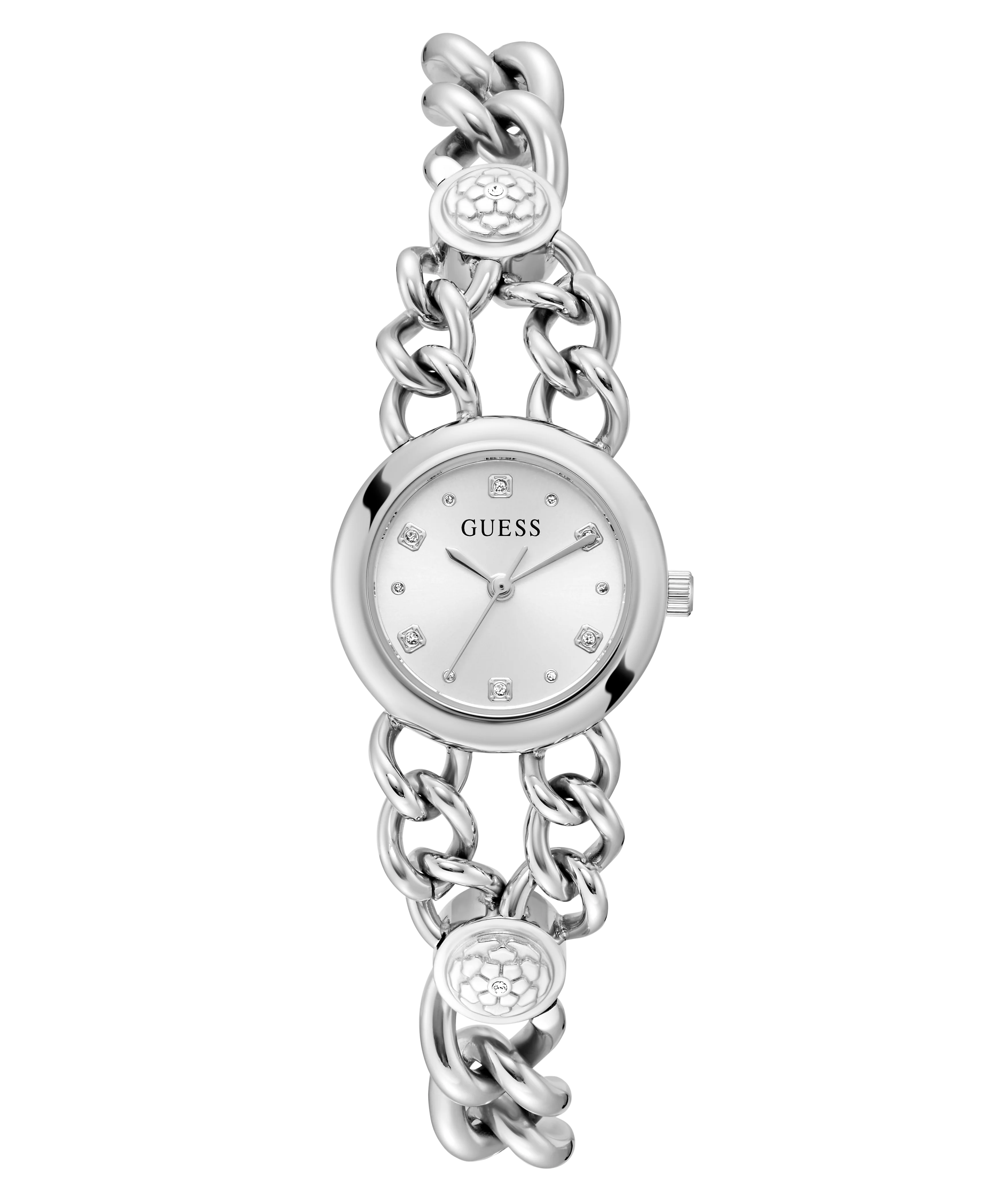 GUESS Ladies Silver Tone Analog Watch - Image 4