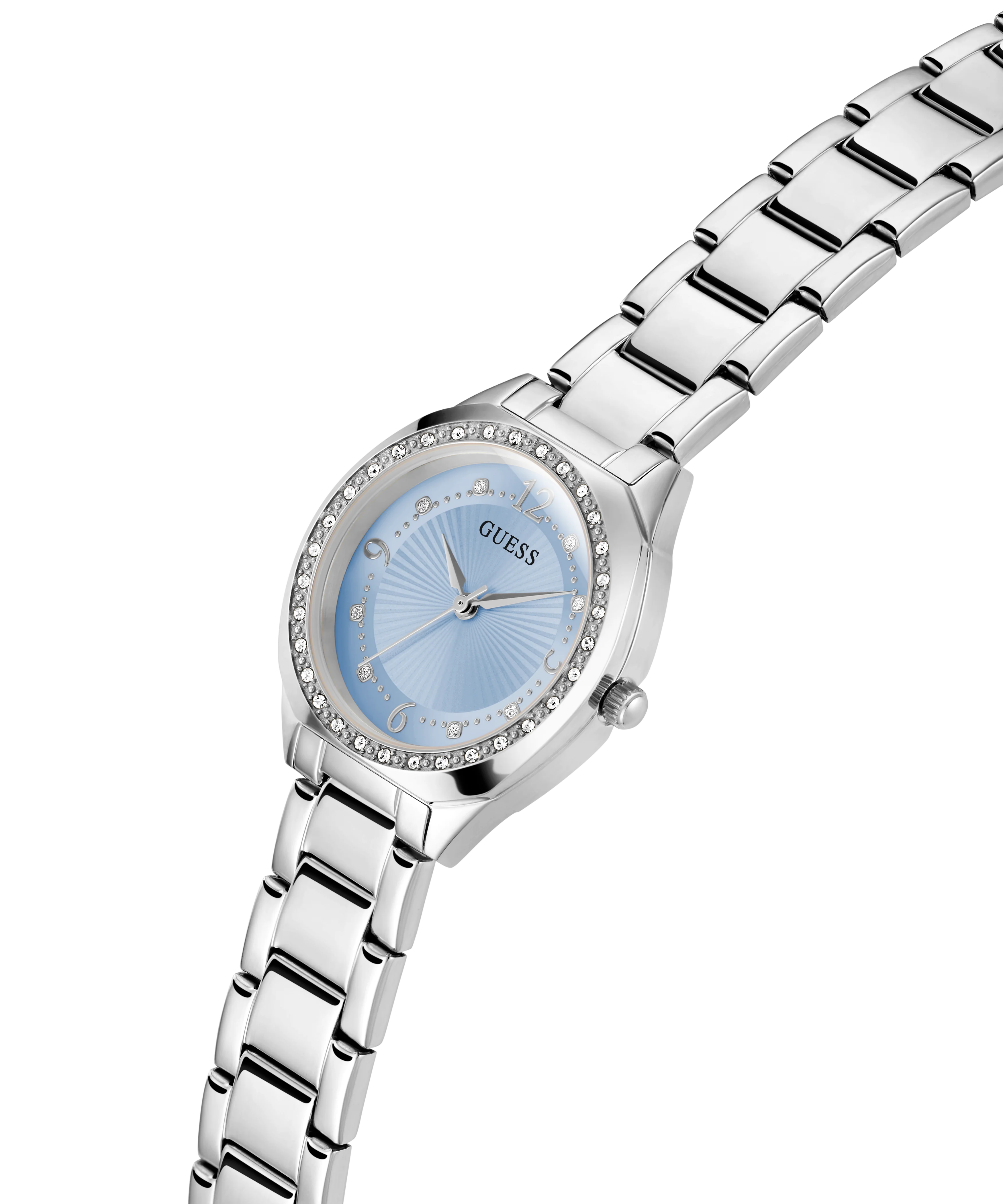 GUESS Ladies Silver Tone Analog Watch - Image 3
