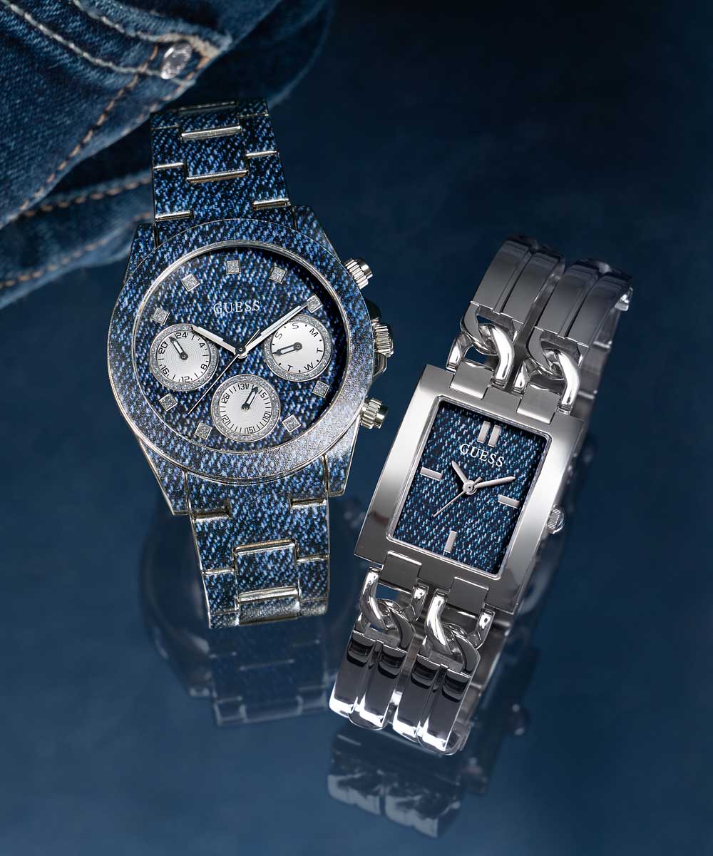 GUESS Ladies Silver Tone Analog Watch - Image 4