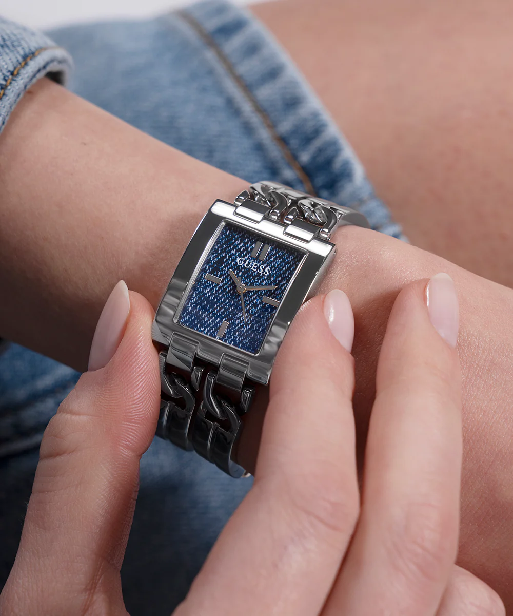 GUESS Ladies Silver Tone Analog Watch - Image 7