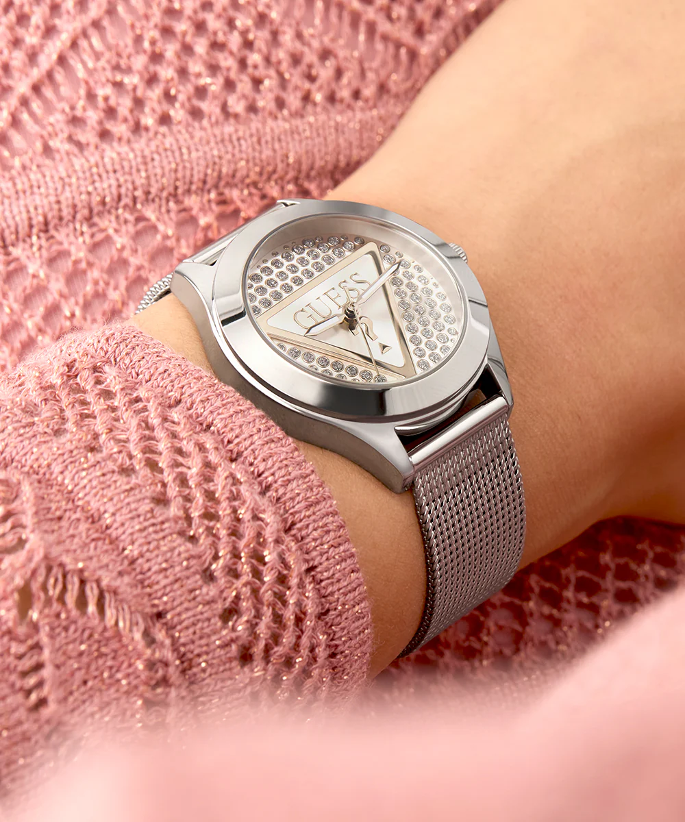 GUESS Ladies Silver Tone Analog Watch - Image 7