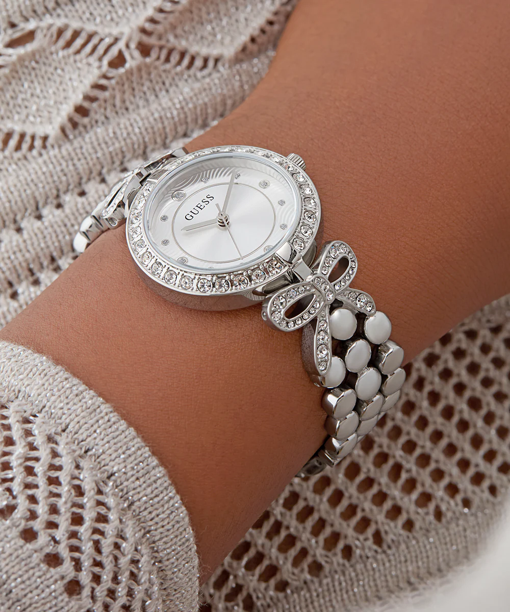 GUESS Ladies Silver Tone Analog Watch - Image 6