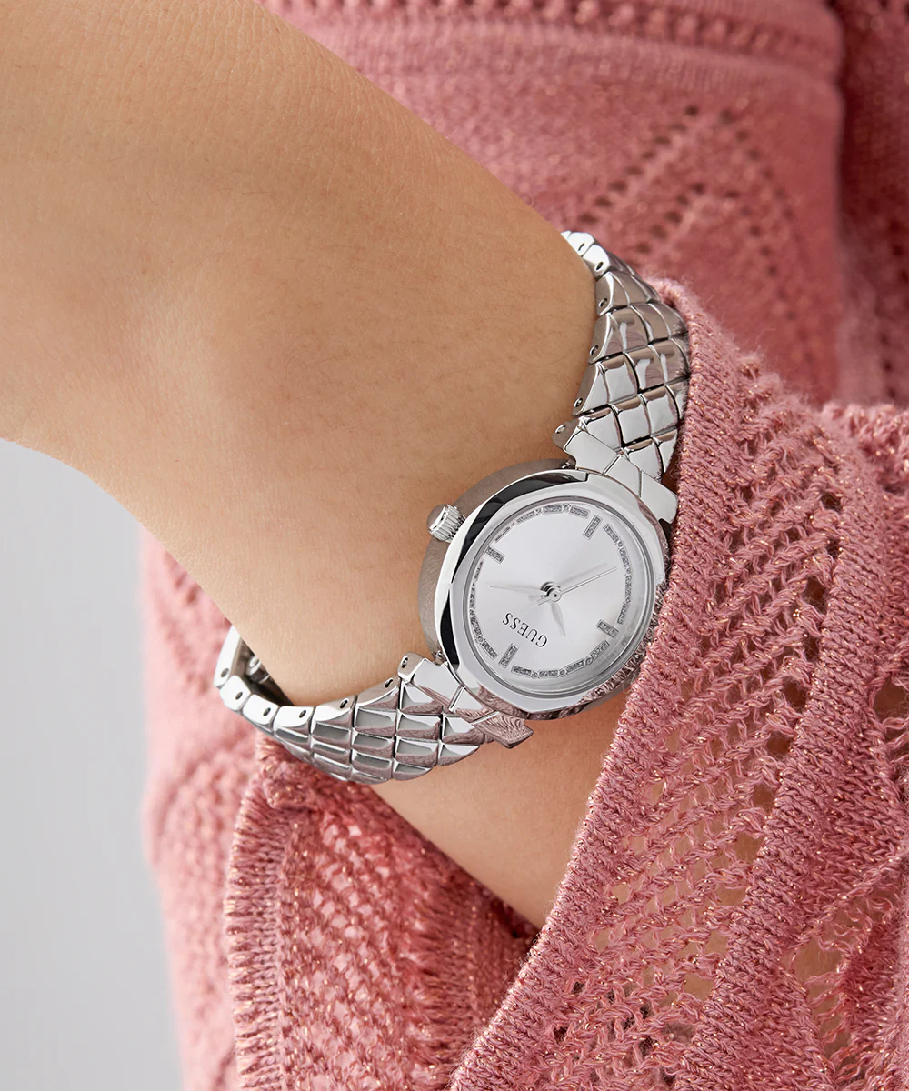 GUESS Ladies Silver Tone Analog Watch - Image 3