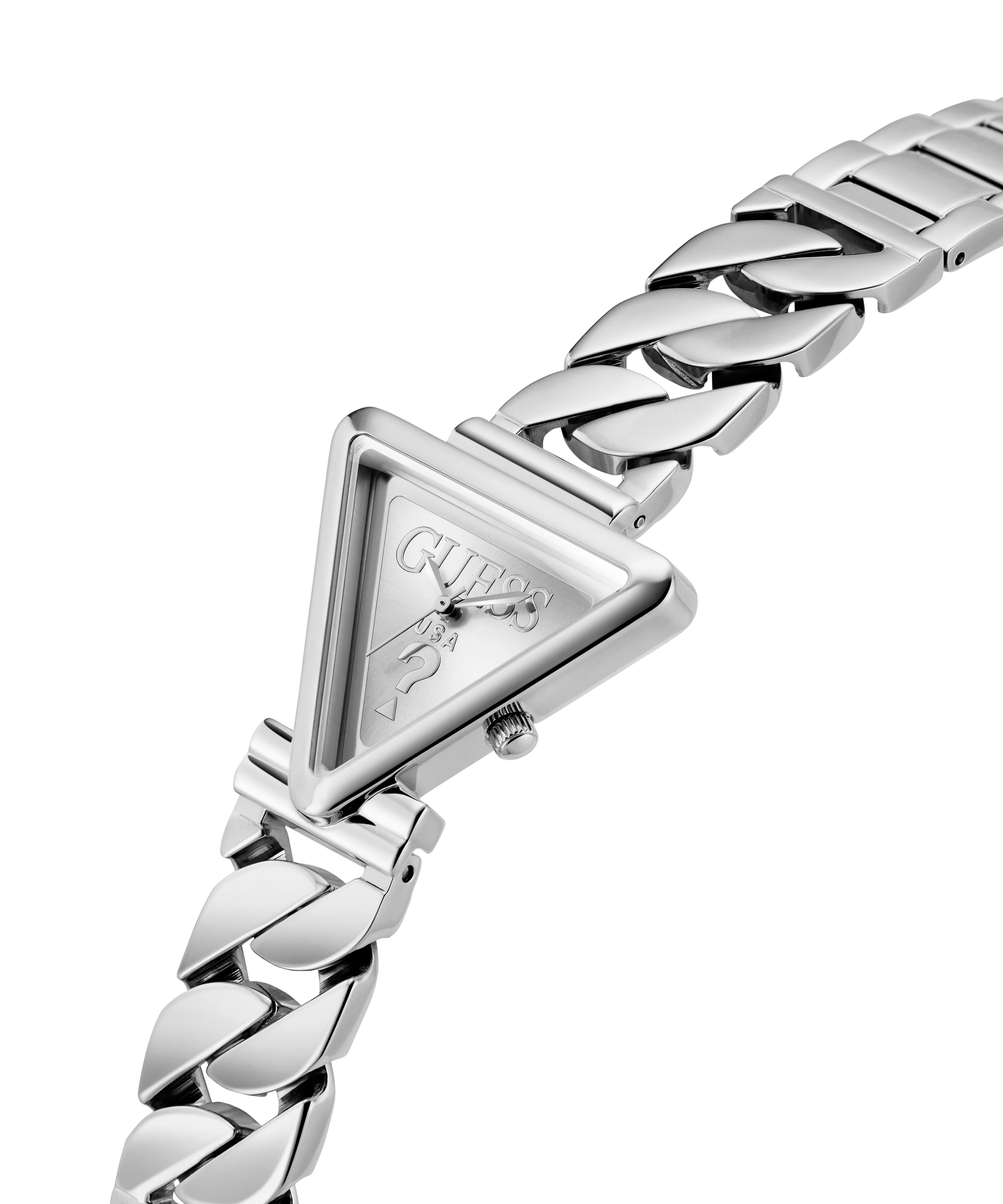 GUESS Ladies Silver Tone Analog Watch - Image 2