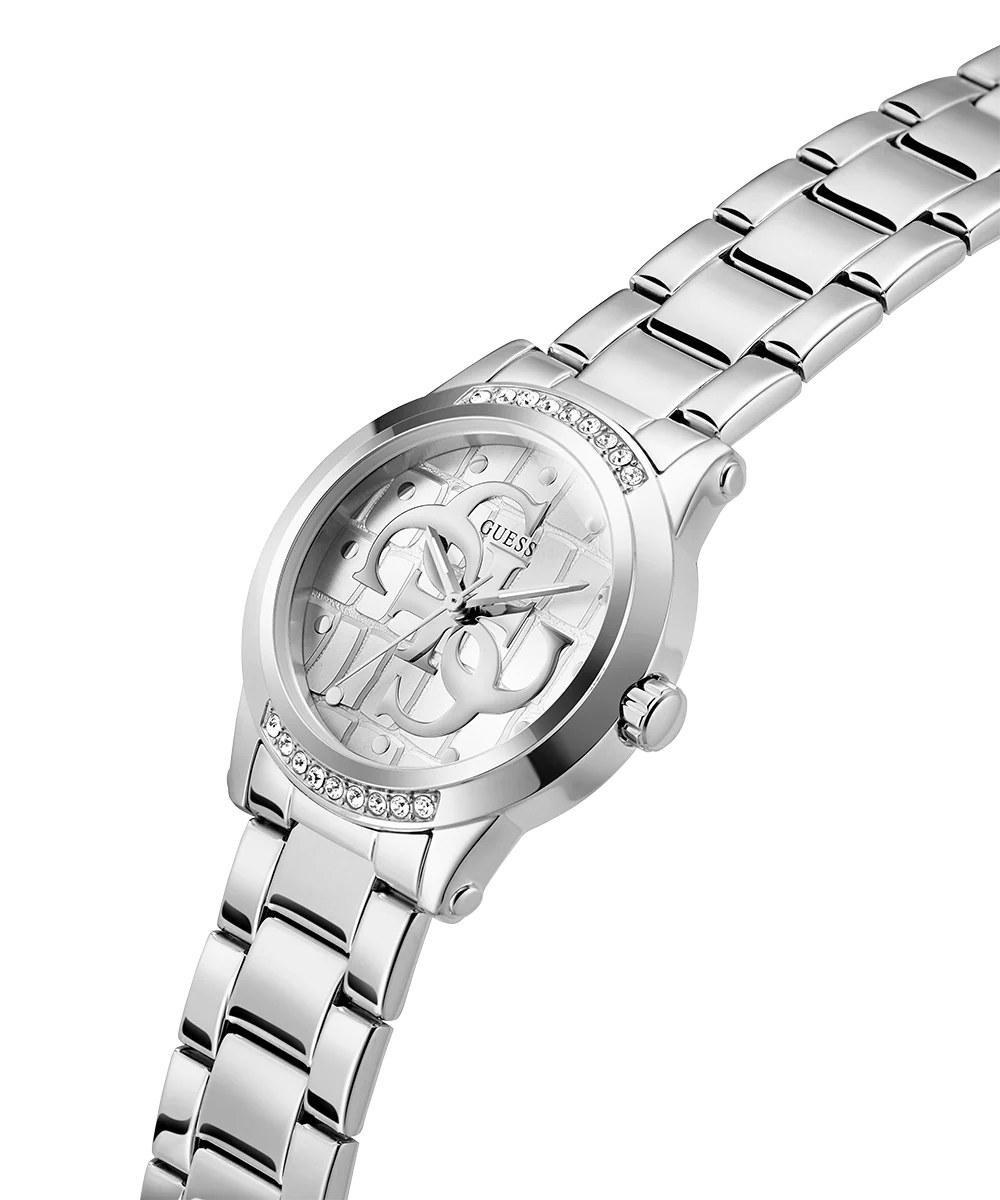 GUESS Ladies Silver Tone Analog Watch - Image 3