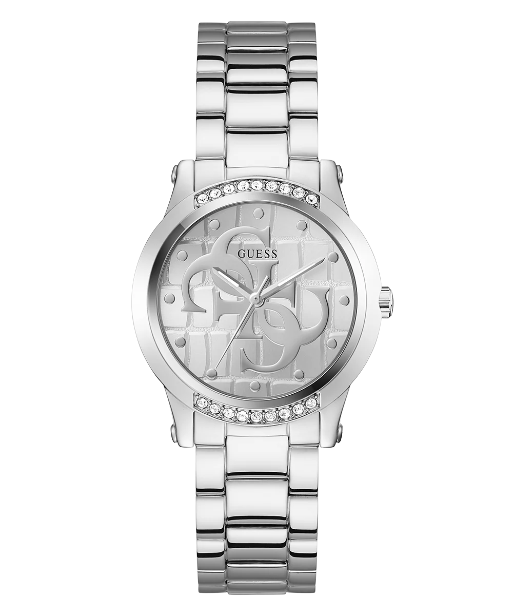 GUESS Ladies Silver Tone Analog Watch - Image 7