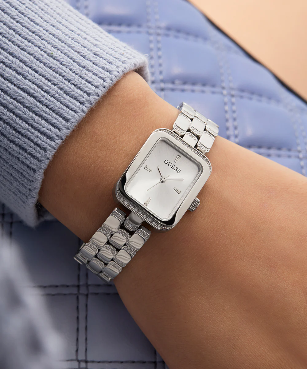 GUESS Ladies Silver Tone Analog Watch - Image 3
