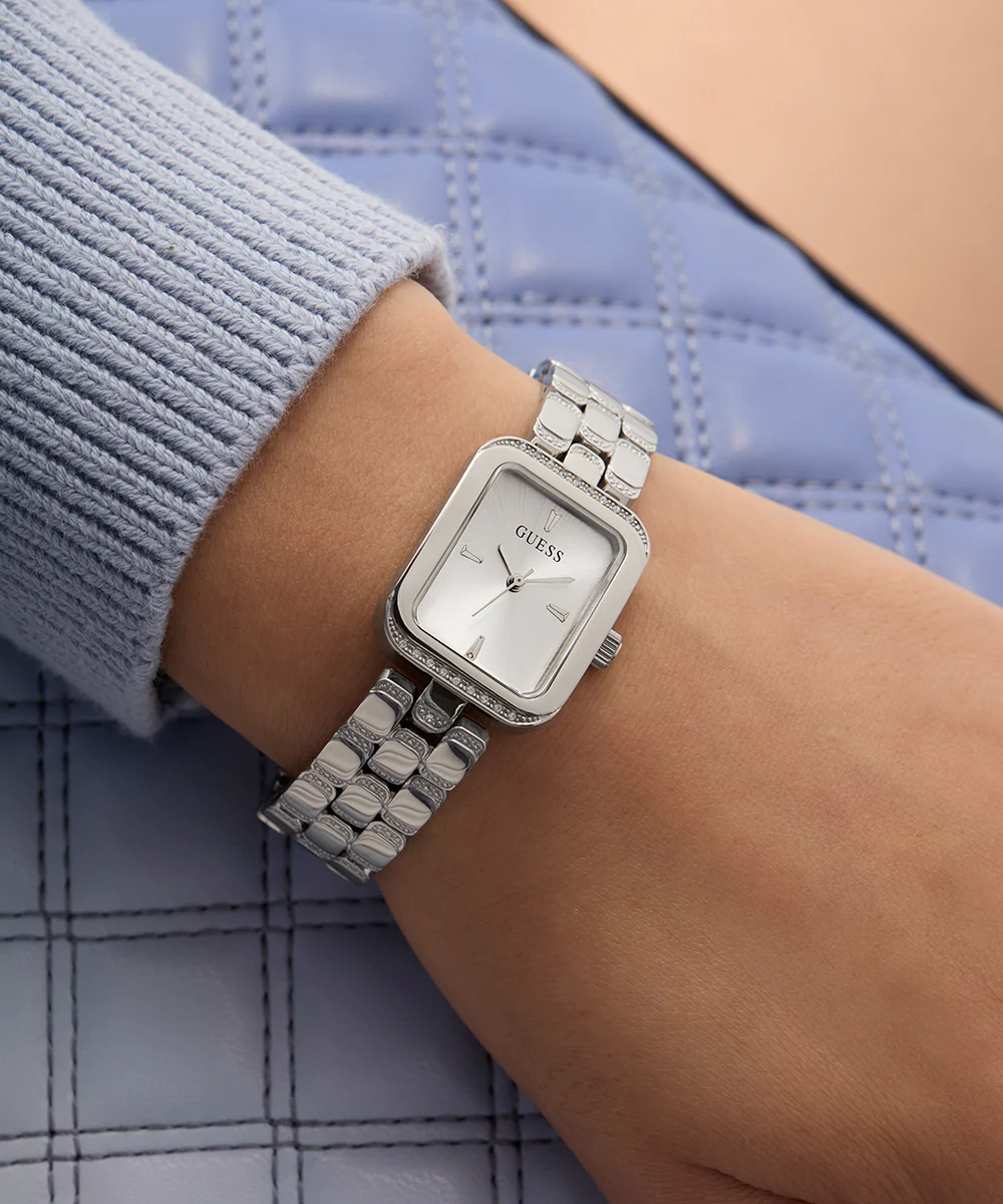 GUESS Ladies Silver Tone Analog Watch - Image 6