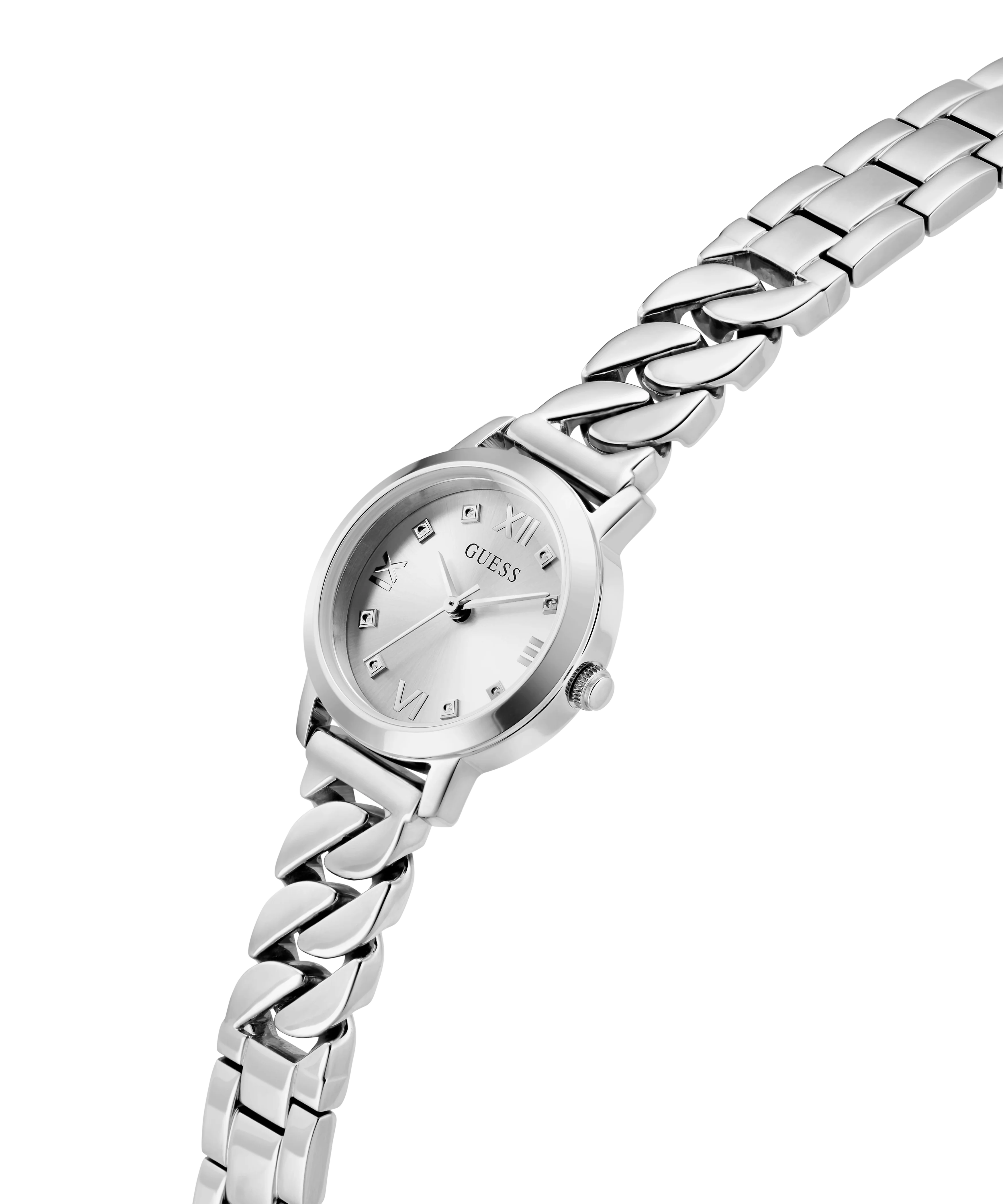 GUESS Ladies Silver Tone Analog Watch - Image 2