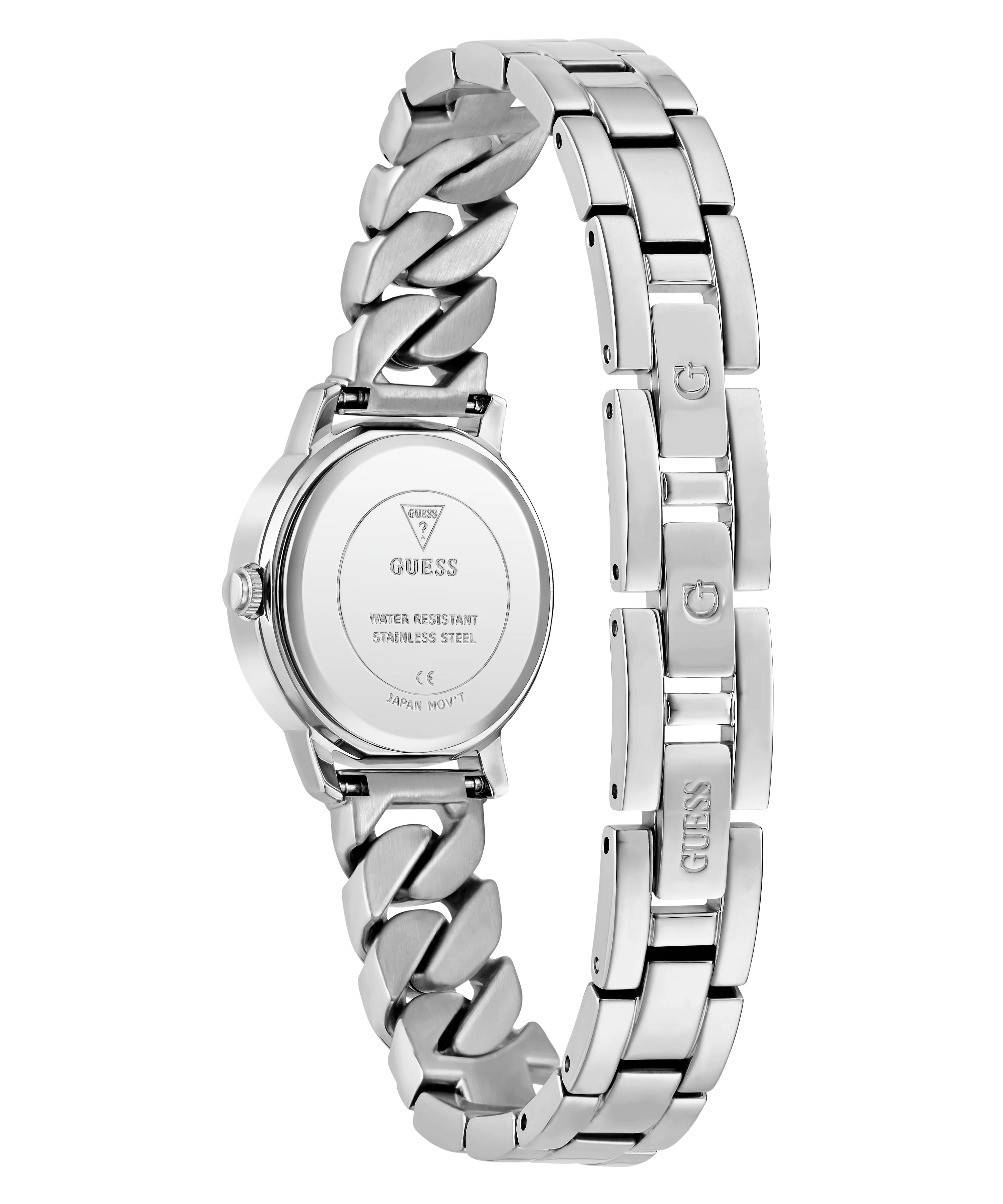GUESS Ladies Silver Tone Analog Watch - Image 6