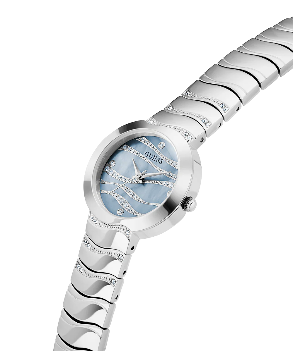 GUESS Ladies Silver Tone Analog Watch - Image 2