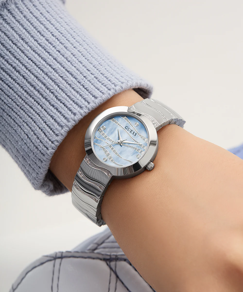 GUESS Ladies Silver Tone Analog Watch - Image 3