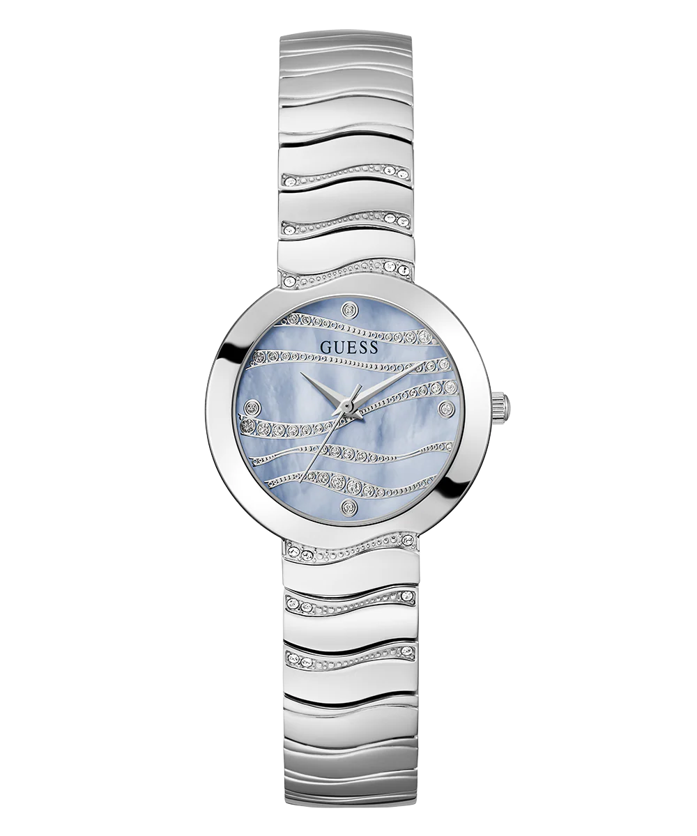 GUESS Ladies Silver Tone Analog Watch - Image 4