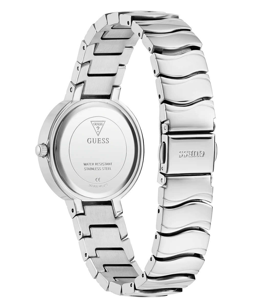GUESS Ladies Silver Tone Analog Watch - Image 7