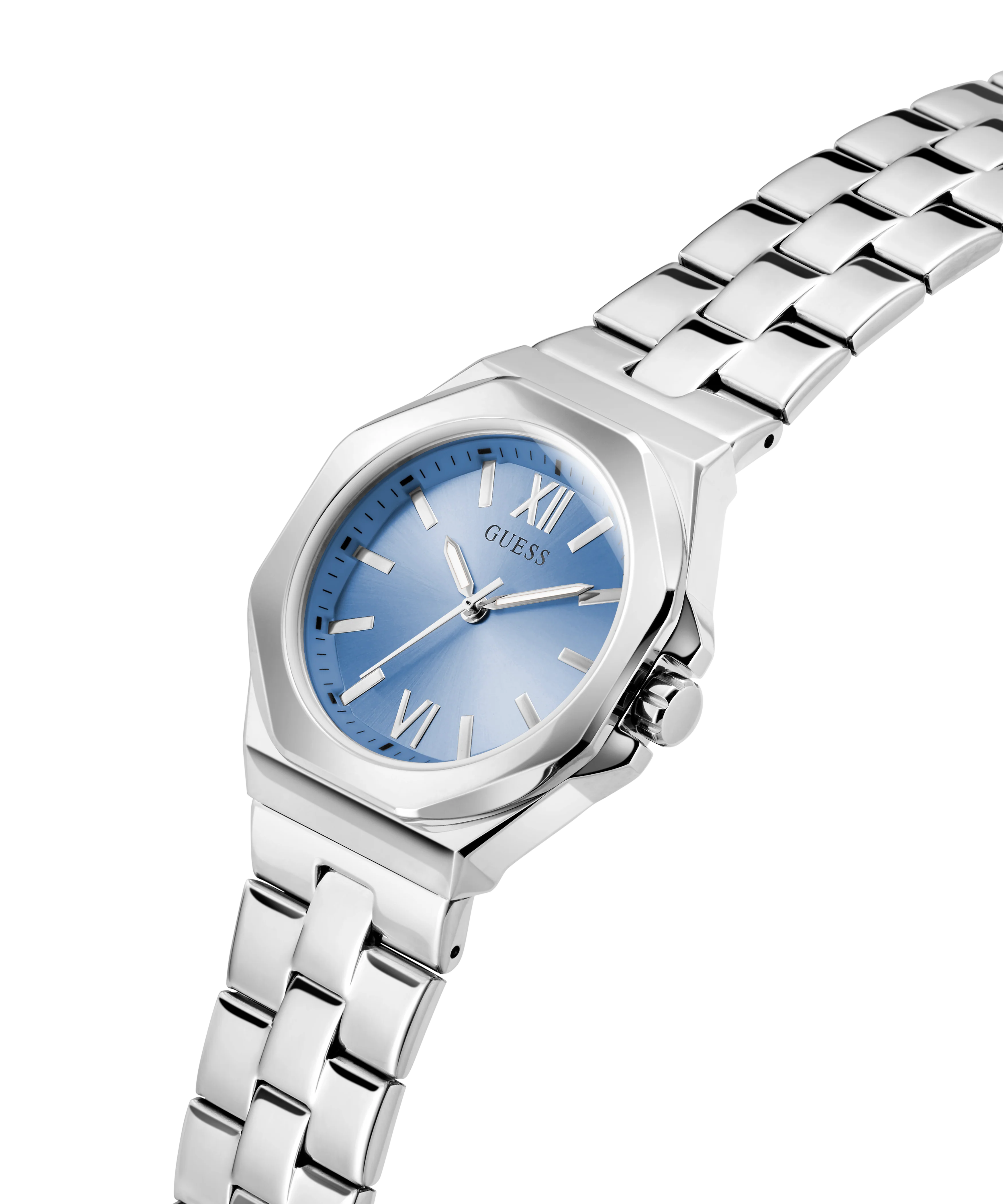 GUESS Ladies Silver Tone Analog Watch - Image 2