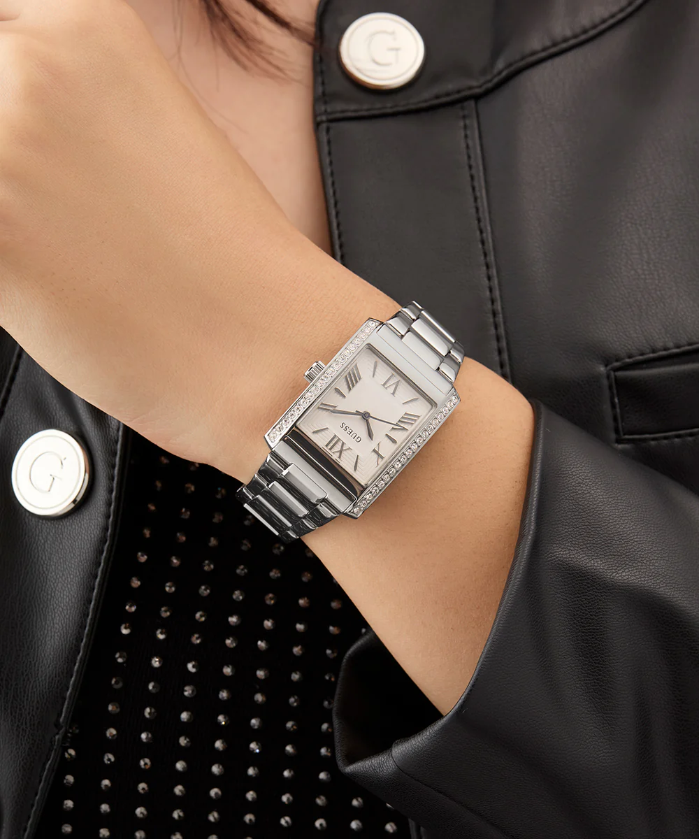 GUESS Ladies Silver Tone Analog Watch - Image 3