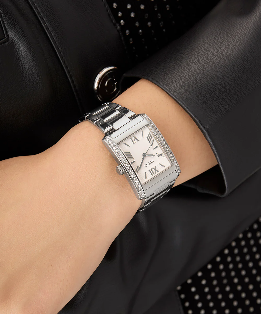 GUESS Ladies Silver Tone Analog Watch - Image 5