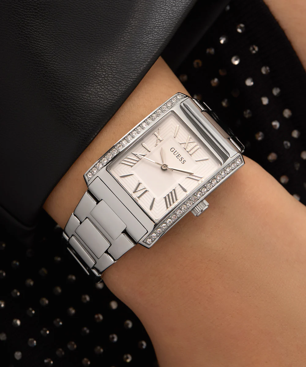GUESS Ladies Silver Tone Analog Watch - Image 6