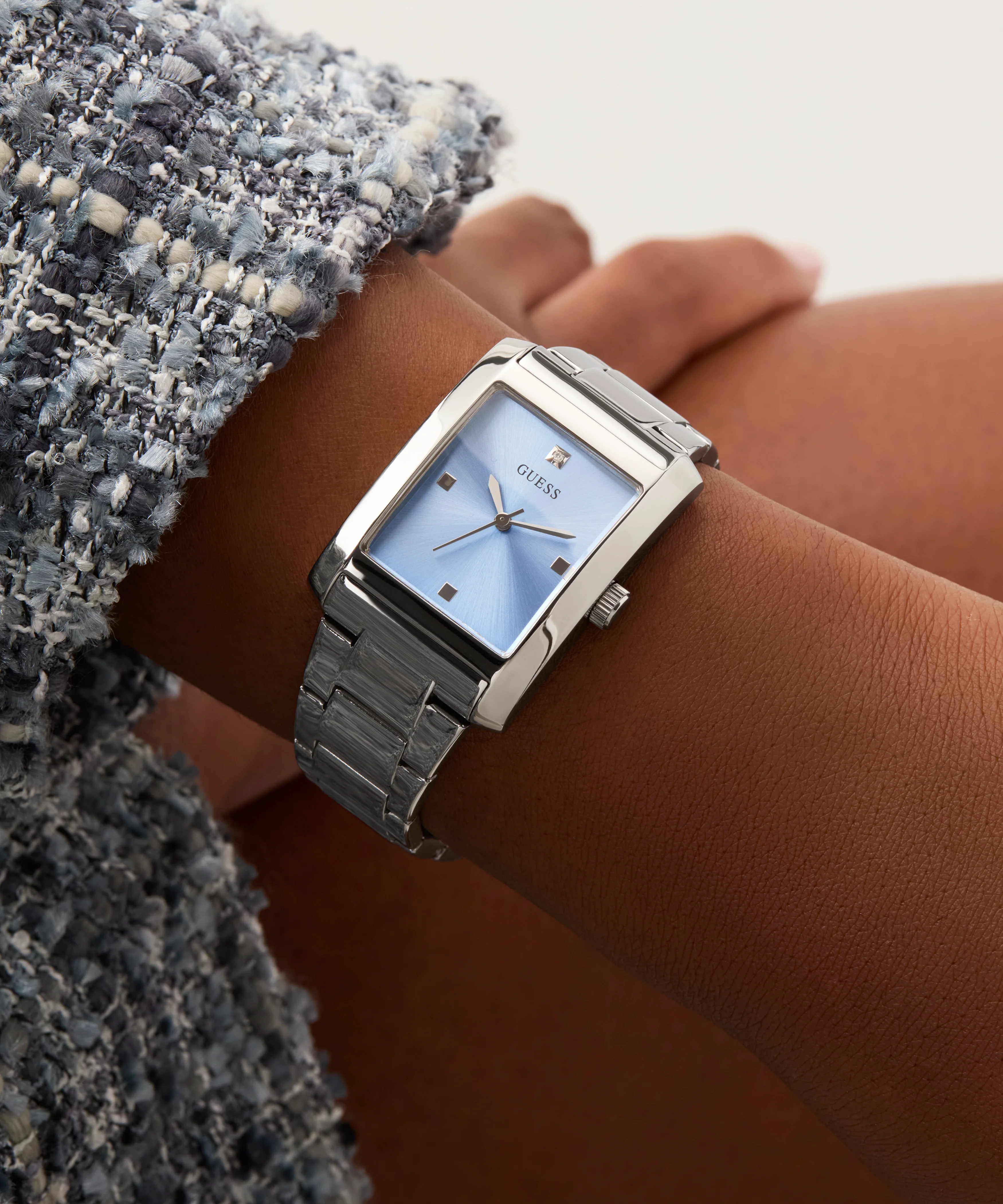GUESS Ladies Silver Tone Analog Watch - Image 6