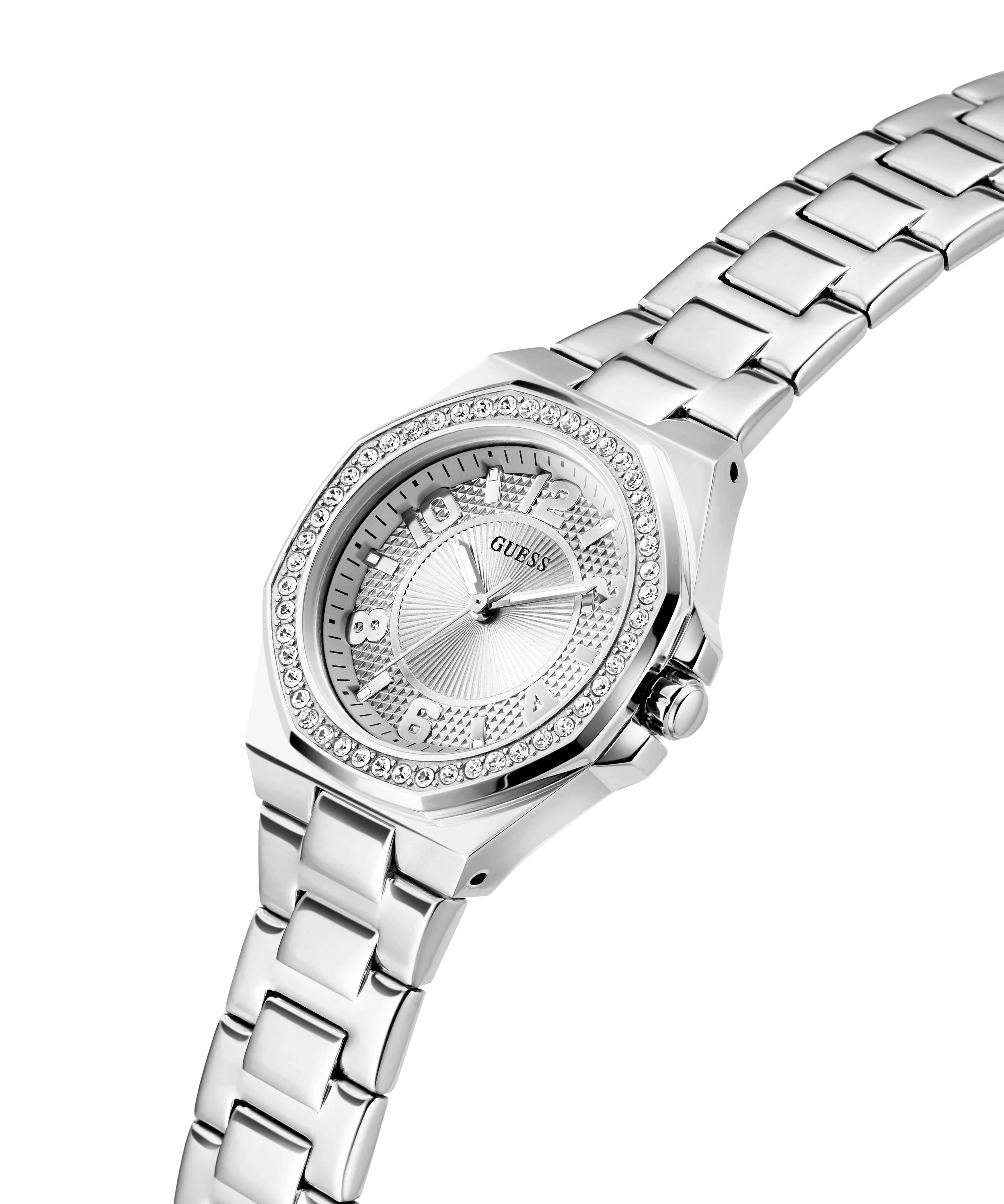 GUESS Ladies Silver Tone Analog Watch - Image 2
