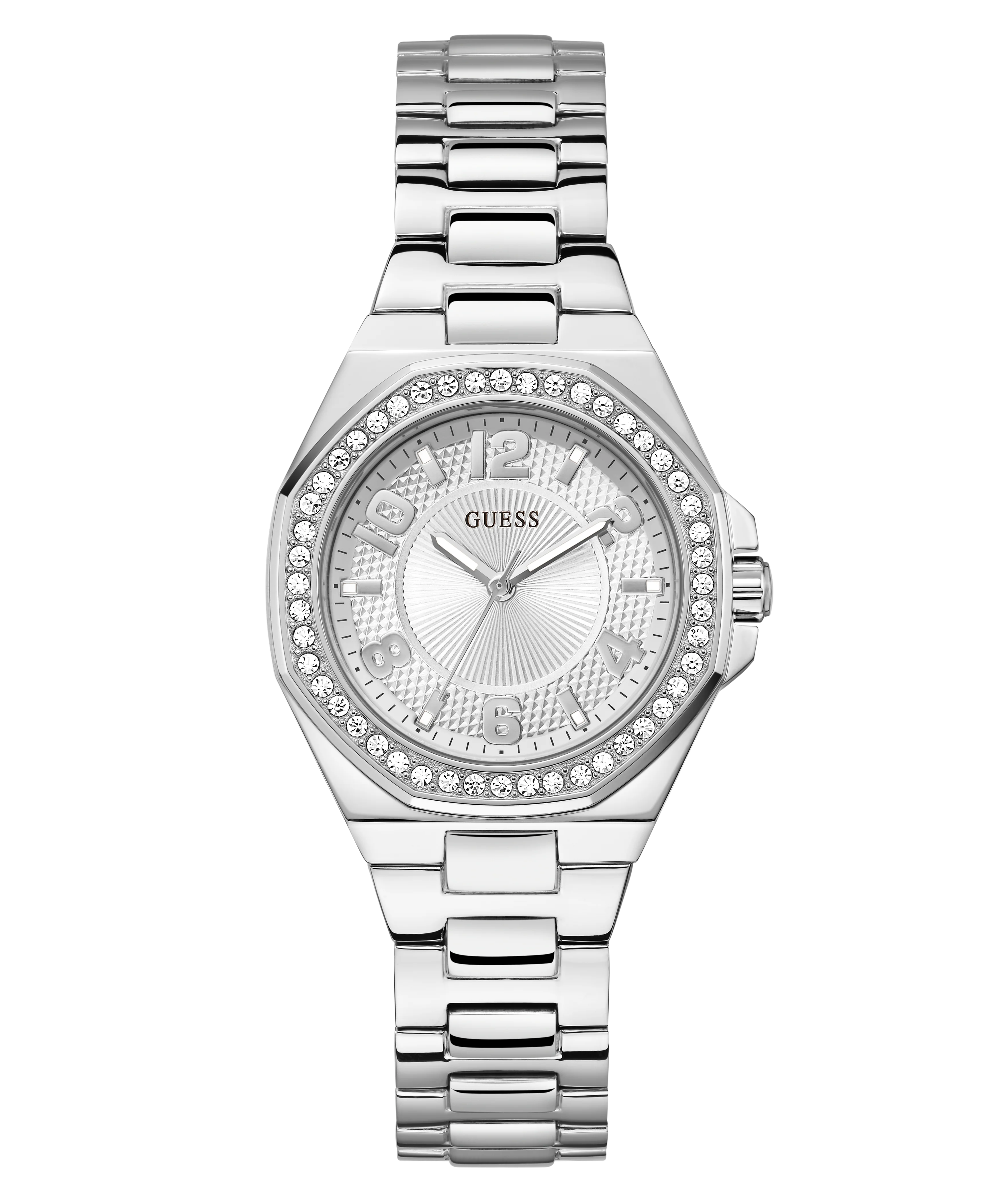 GUESS Ladies Silver Tone Analog Watch - Image 4