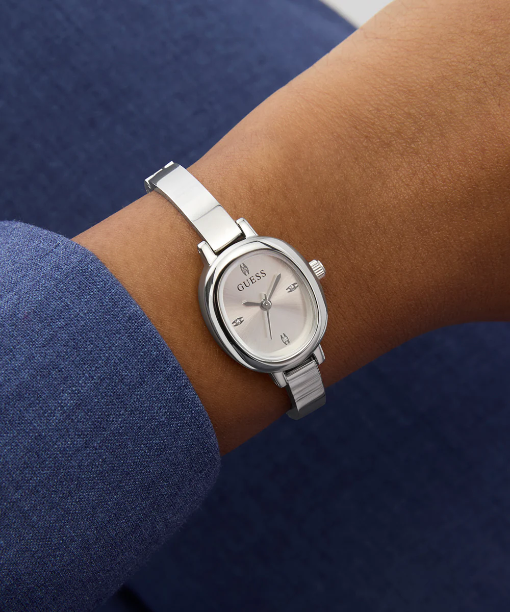 GUESS Ladies Silver Tone Analog Watch - Image 4